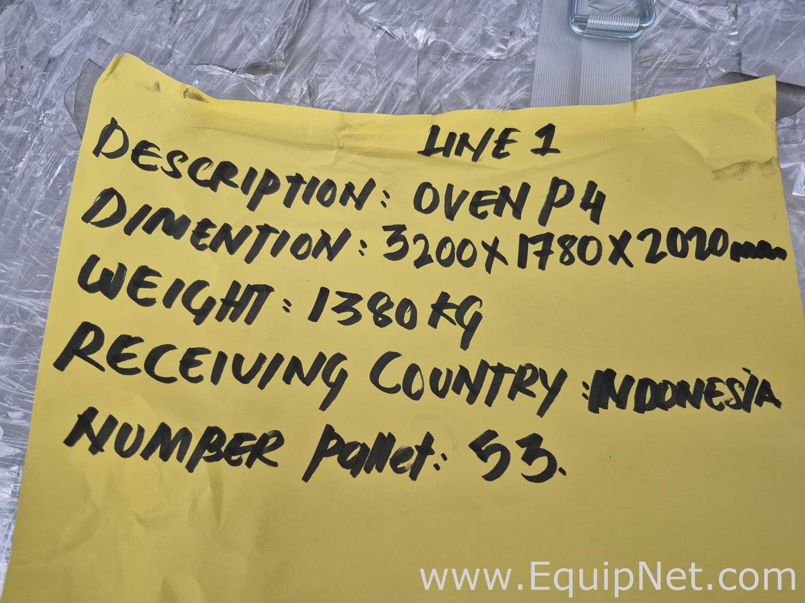 Line-1 Oven P4 - Pallet No 53