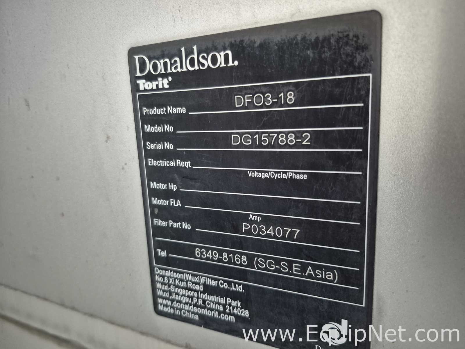 Donaldson Torit DFO3-18 Cartridge Dust Collector - Pallet No 56