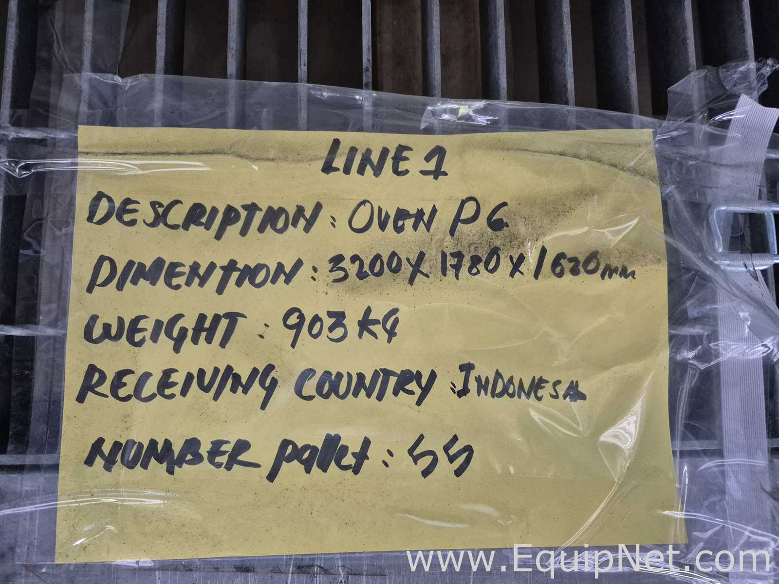 Line-1 Oven P4 - Pallet No 55