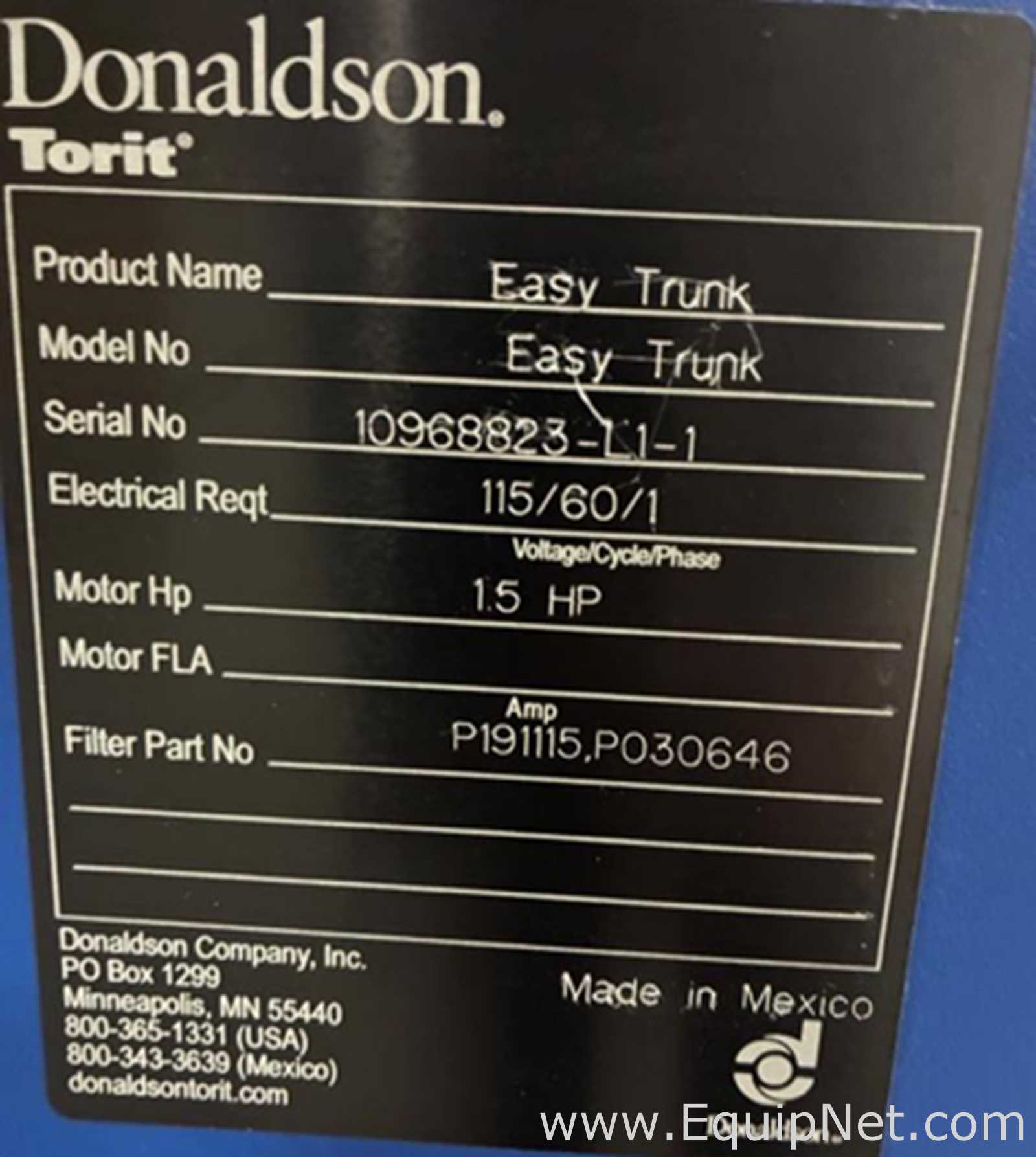 Colector de Polvo Donaldson Torit Easy Trunk