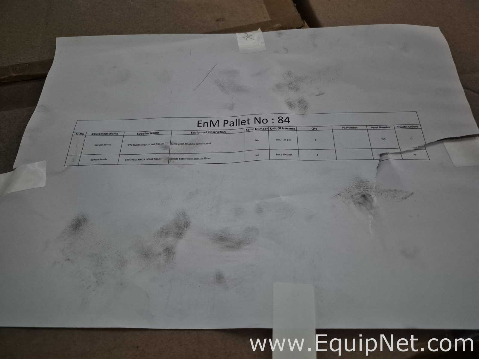 Lot of Sample CO-EX White Bottles 500 ml - Pallet No 84