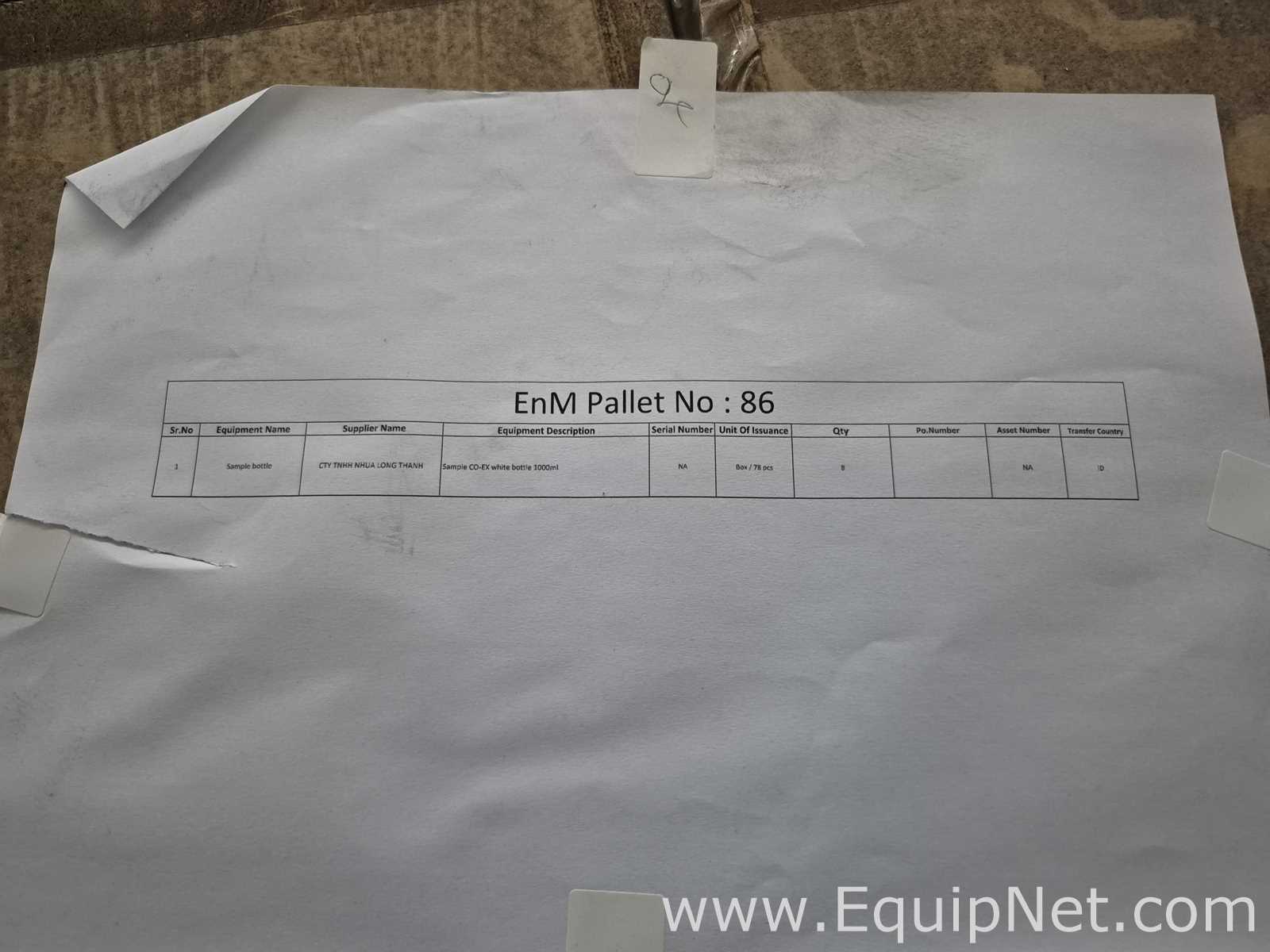 Lot of Sample CO-EX White Bottle 1000ml - Pallet 86