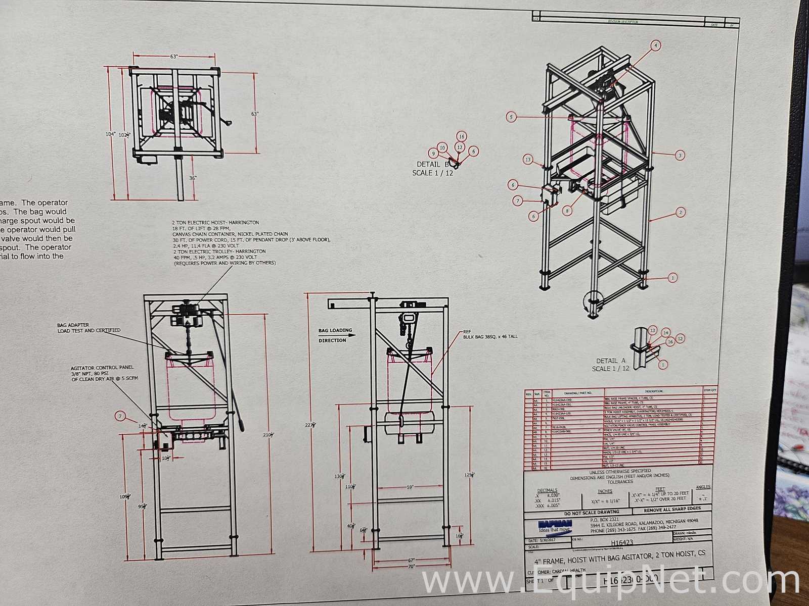 Hapman H16423 Bulk Bag Loader and Unloader
