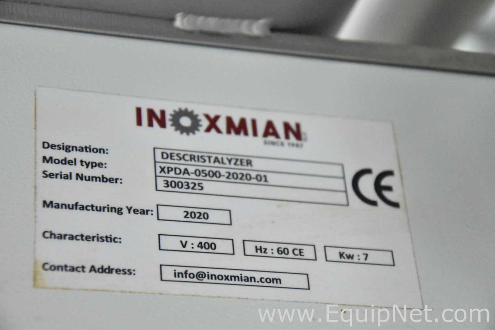 Lot of 2 INOXMIAN XPDA-0500 STAINLESS STEEL JACKETED CHOCOLATE DE-CRYSTALLIZERS