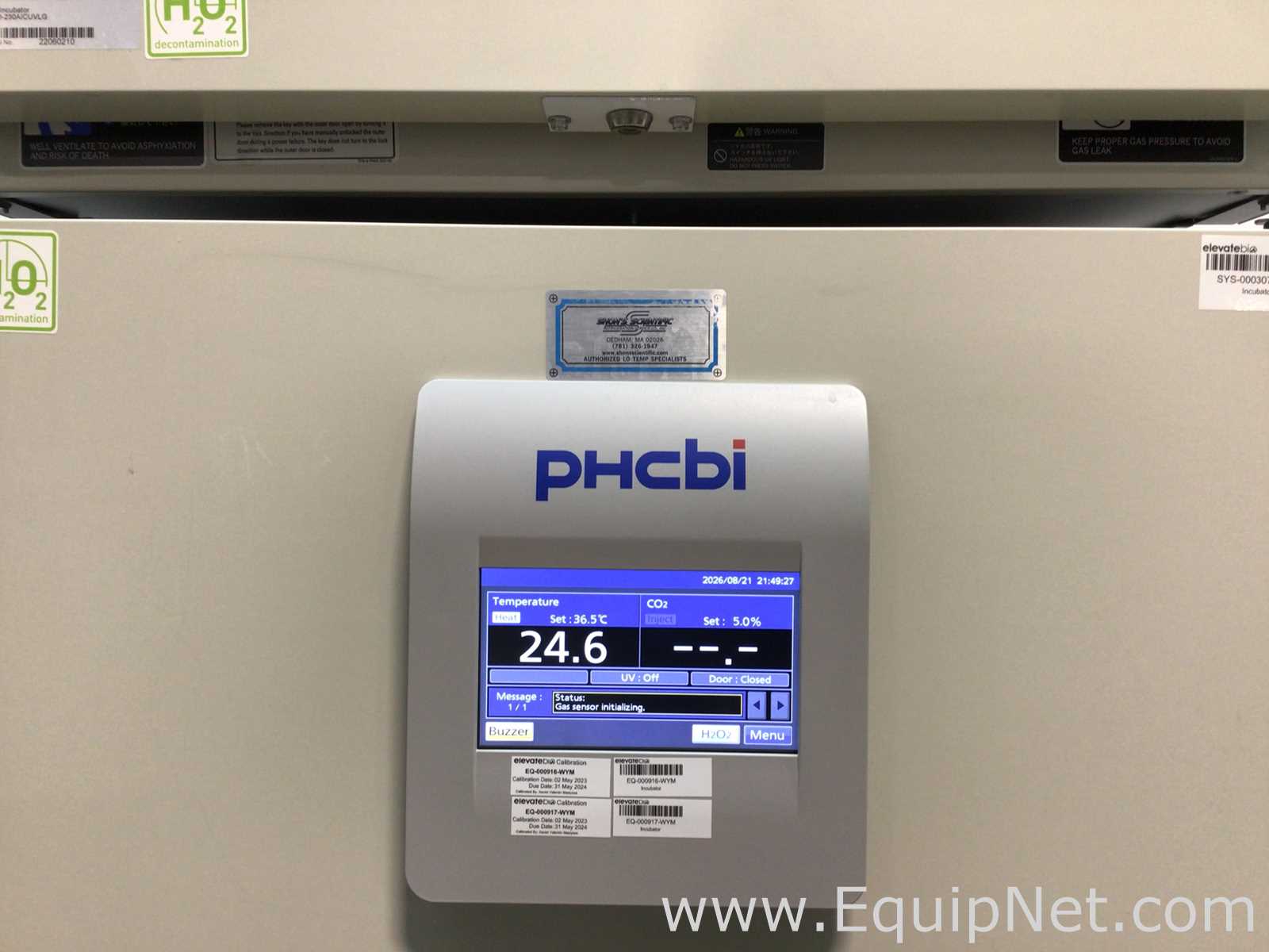 PHCBI MCO-230AICUVLG-PA Cell-IQ Double Stacked CO2 Incubator With 2 H2O2 Generators