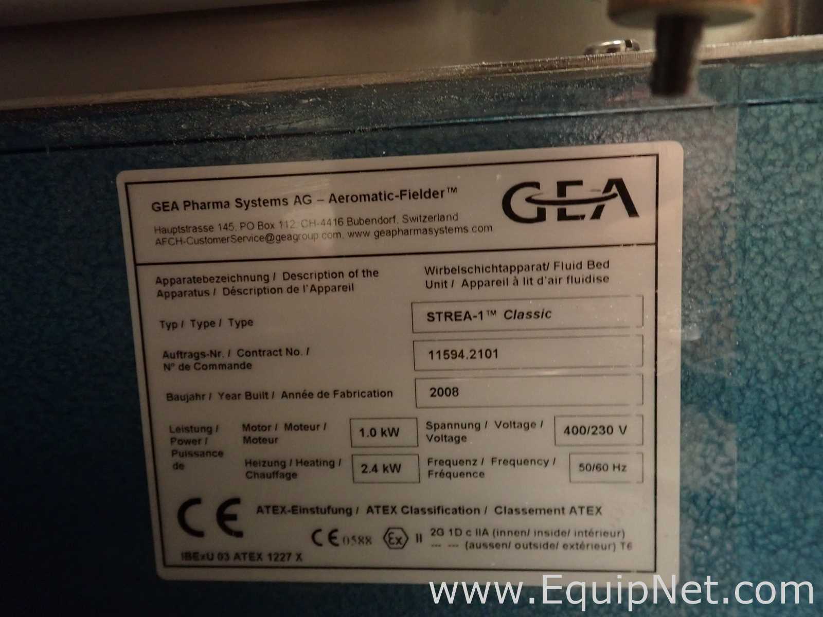 Secador de Leito Fluidizado GEA Pharma Systems AG - Aeromatic Fielder STREA-1 Classic