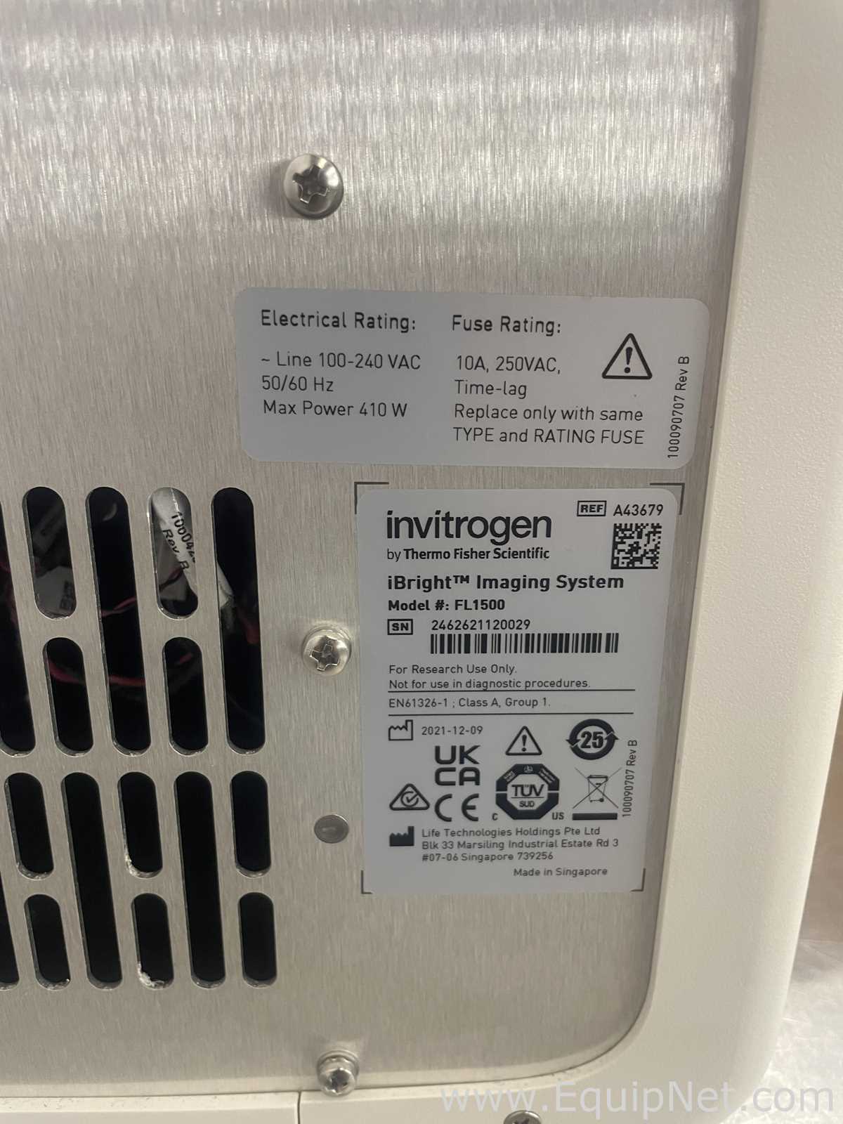 Gerador de Imagens Invitrogen iBright FL1500 Instrument