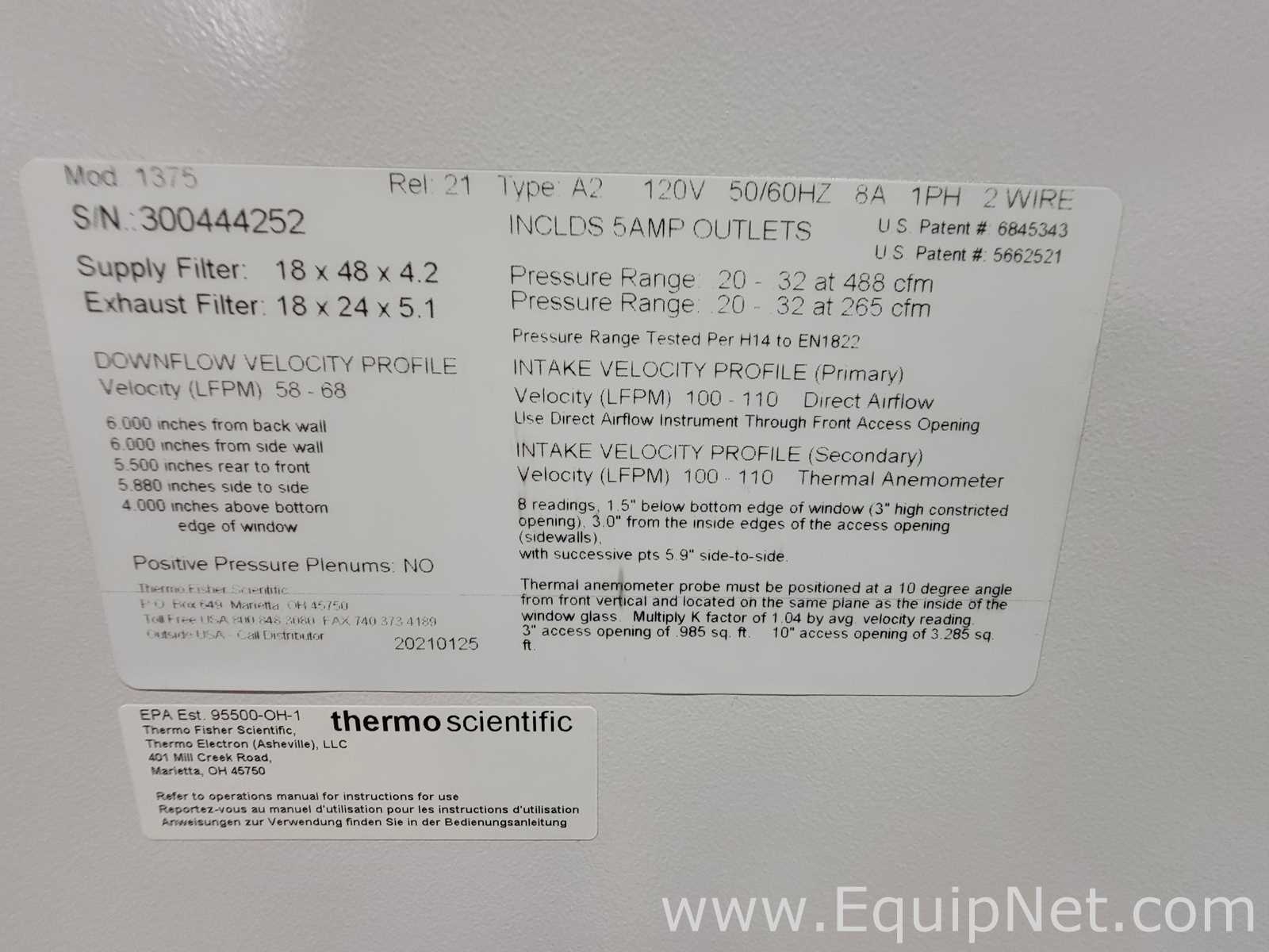 Cabina de Seguridad Biológica Thermo Scientific 1375