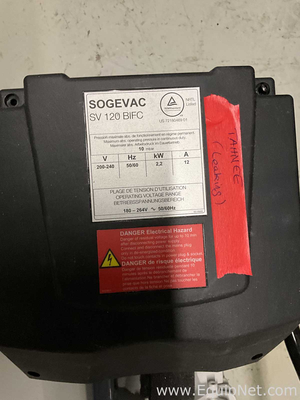 Bomba de Vacío Leybold SOGEVAC SV 120 BIFC