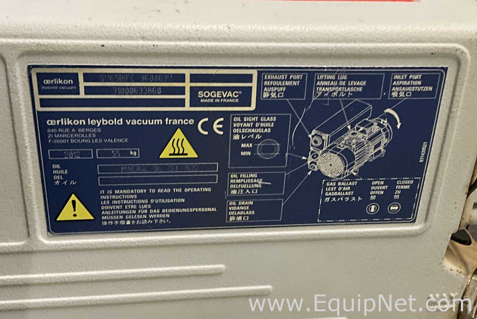 Bomba de Vacío Oerlikon Leybold SV65 BI FC