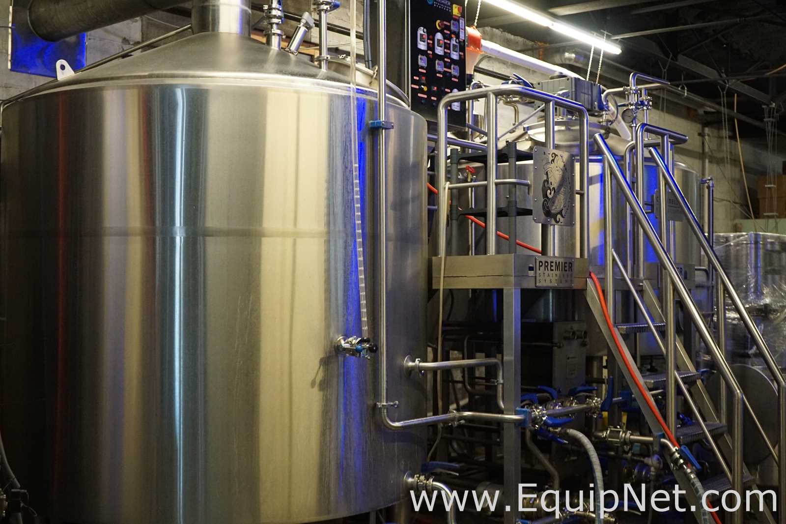 Premier Stainless Brewery Systems 30 BBL Steam Brewouse Complete With Tanks And Components