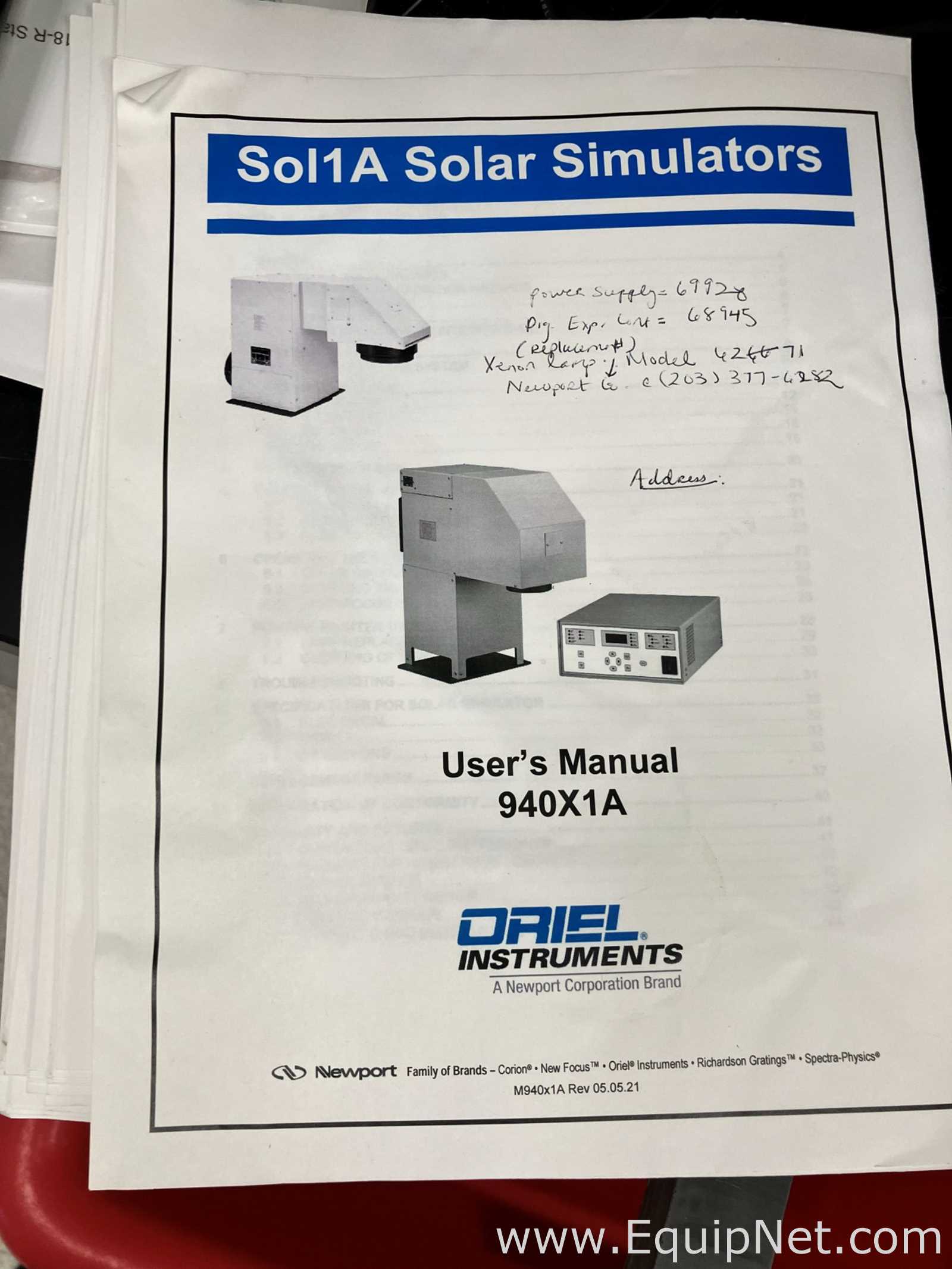 Oriel Instruments Sol1A Solar Simulator