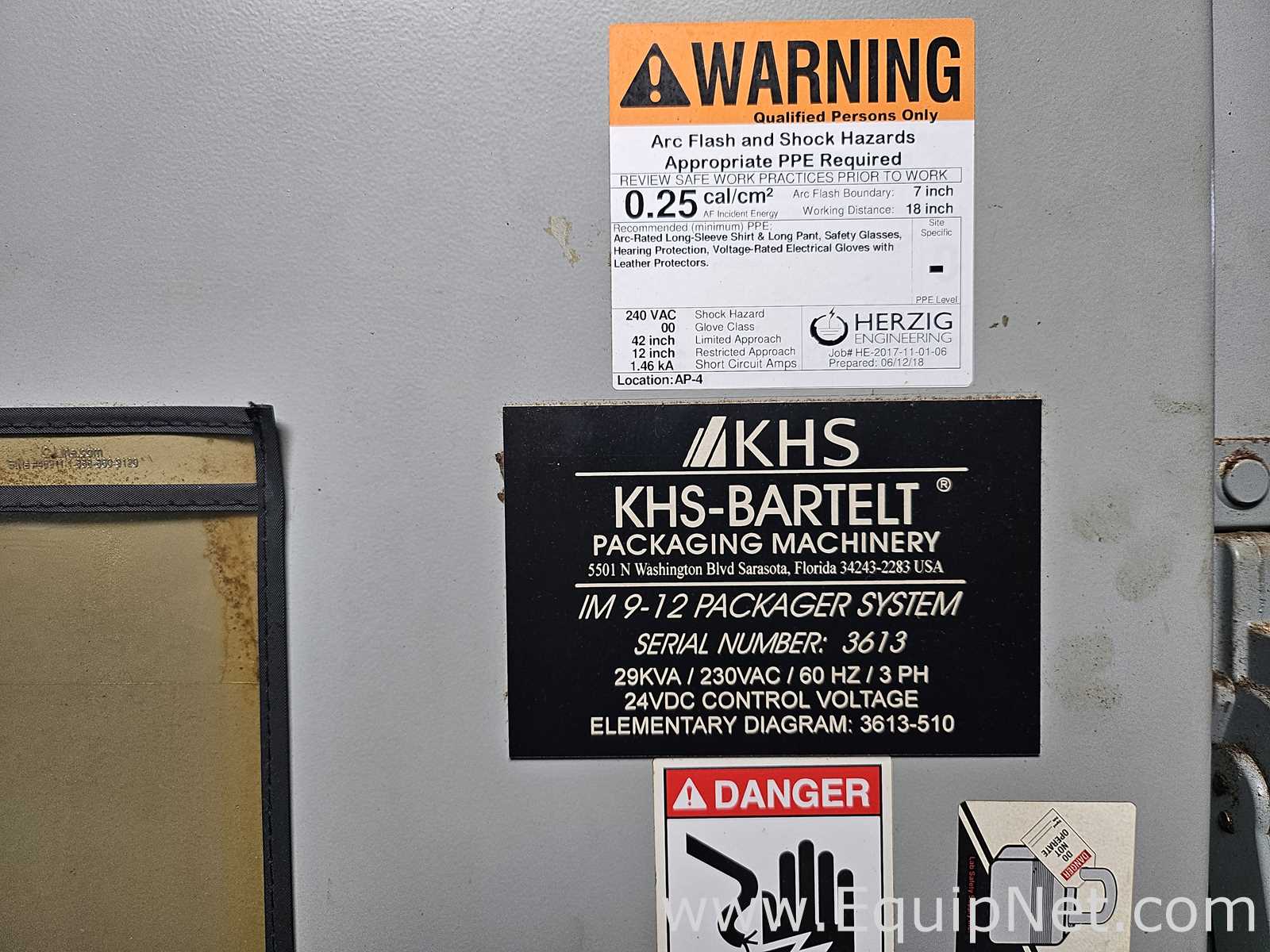 KHS Bartelt IM 9-12 Horizontal Form Fill Seal Machine