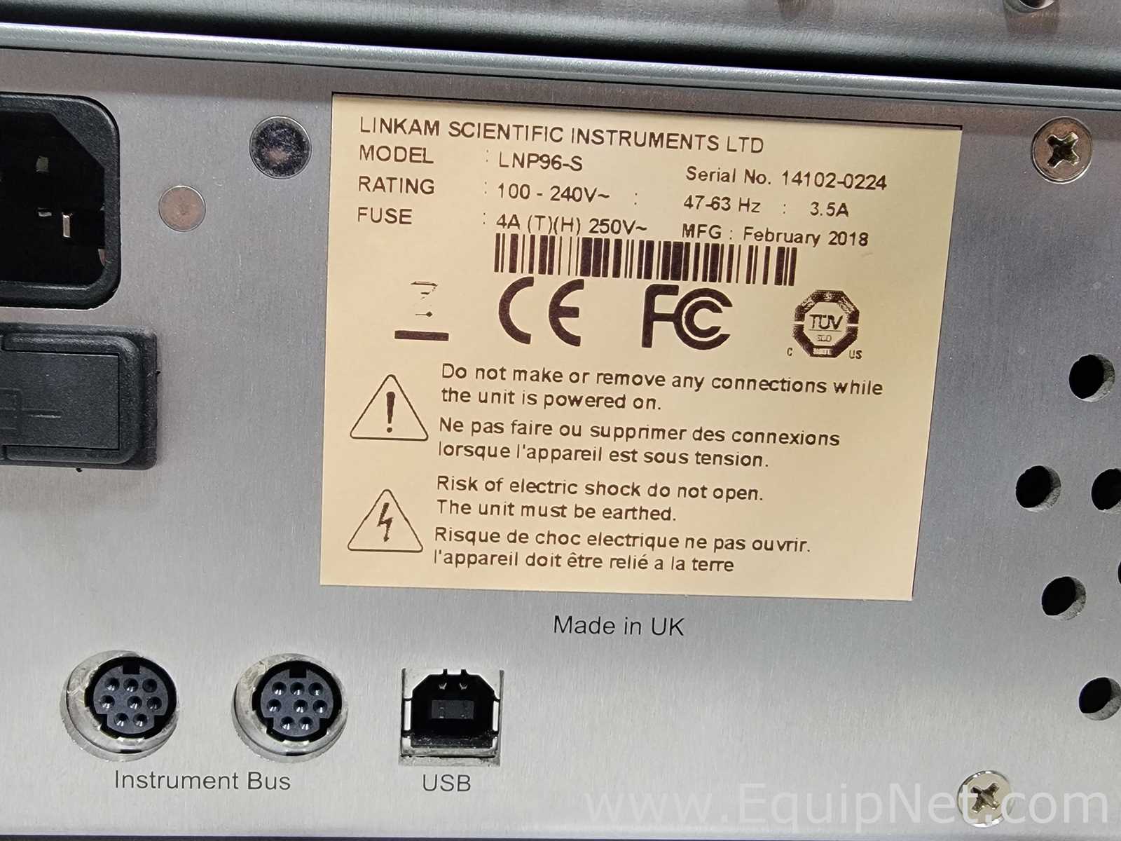 Linkam LNP96-S and Linkam T96-S Miscellaneous Lab Equipment