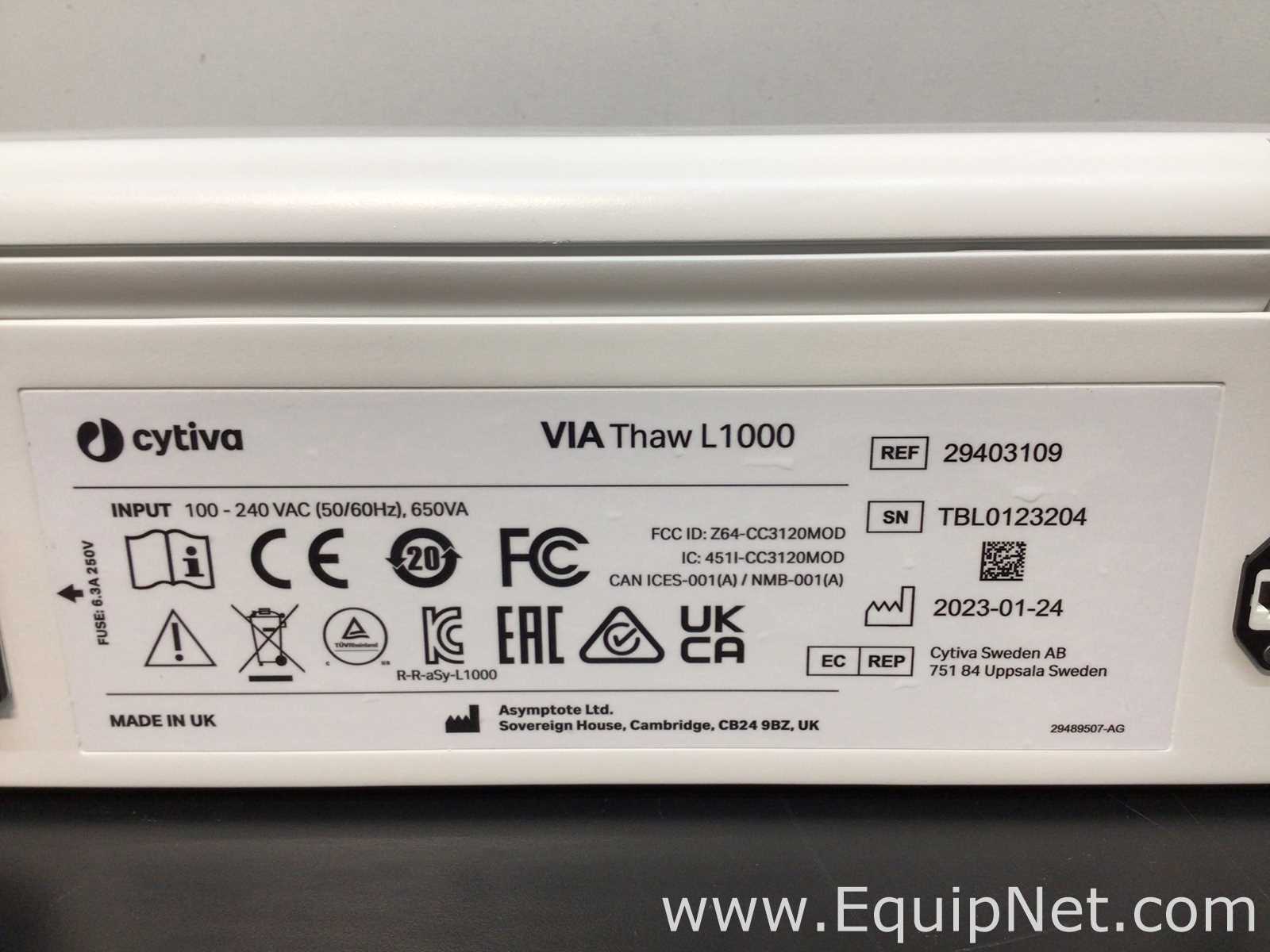 Cytiva VIA Thaw L1000 Dry Automated Thawers