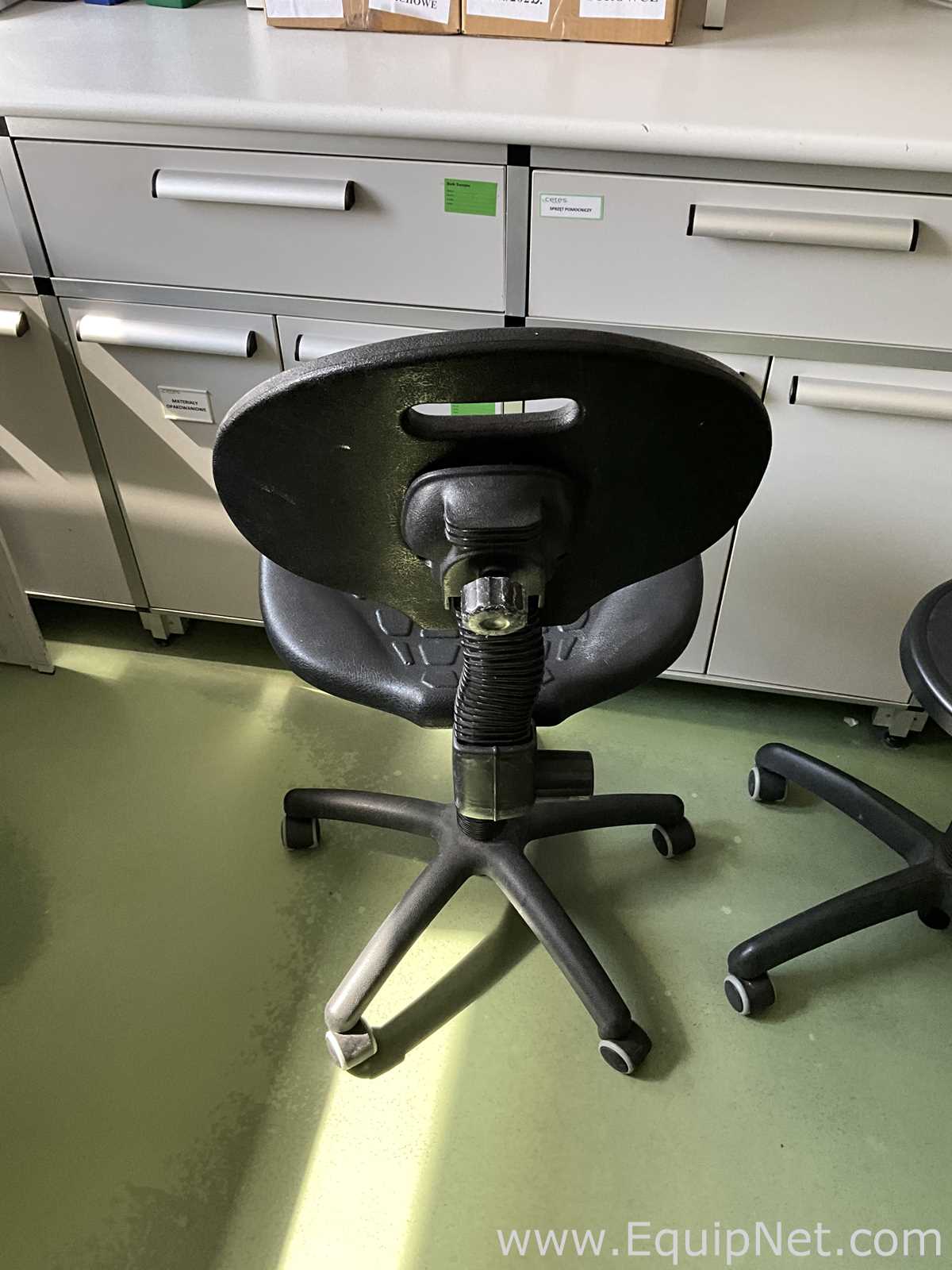 Lot of 2 Height Adjustable Laboratory Chairs