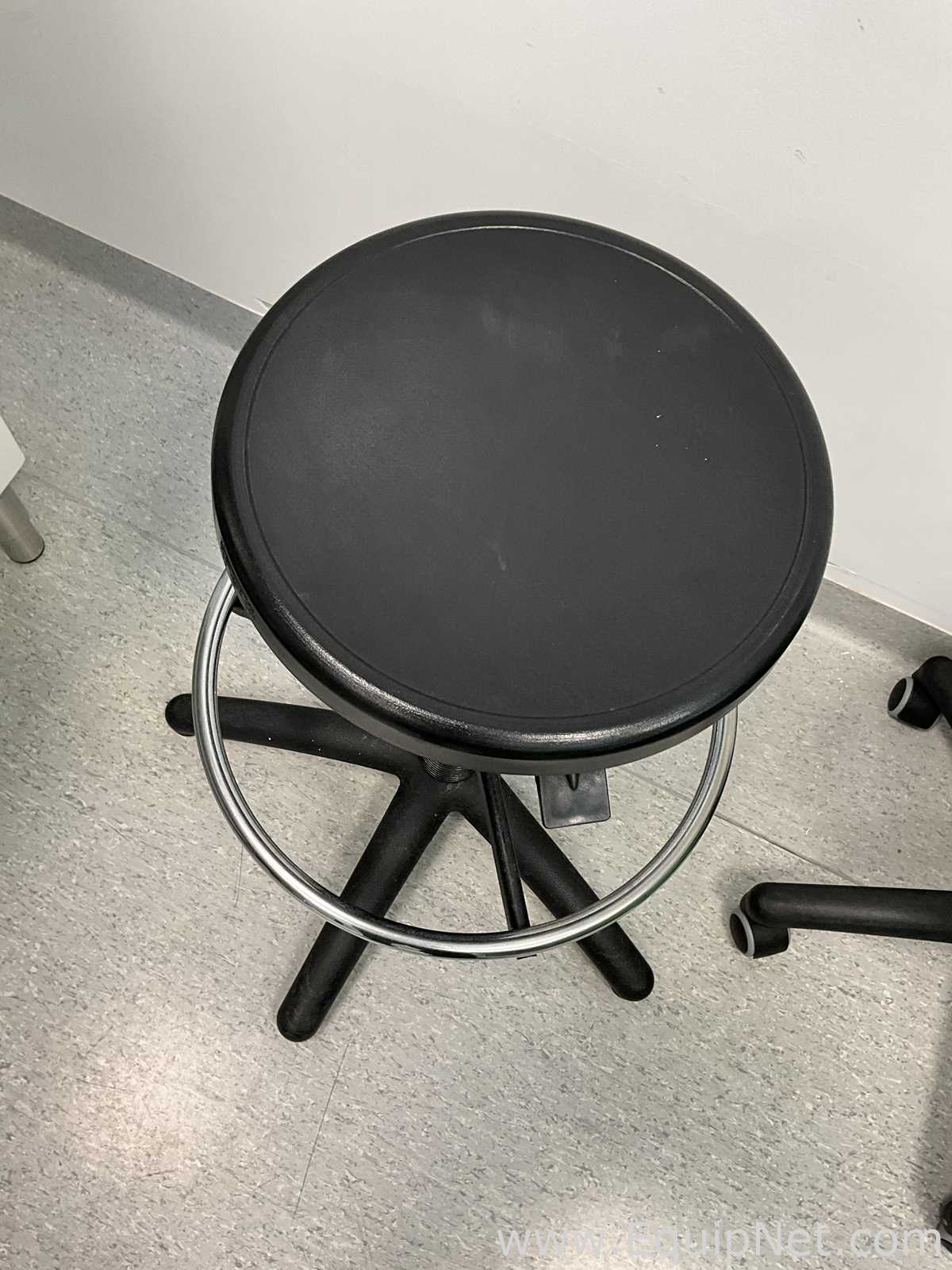 Lot of 2 Height Adjustable Laboratory Stools