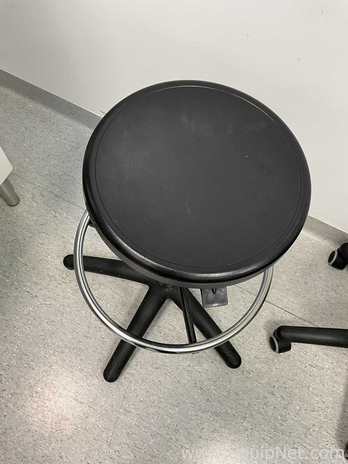 Lot of 2 Height Adjustable Laboratory Stools