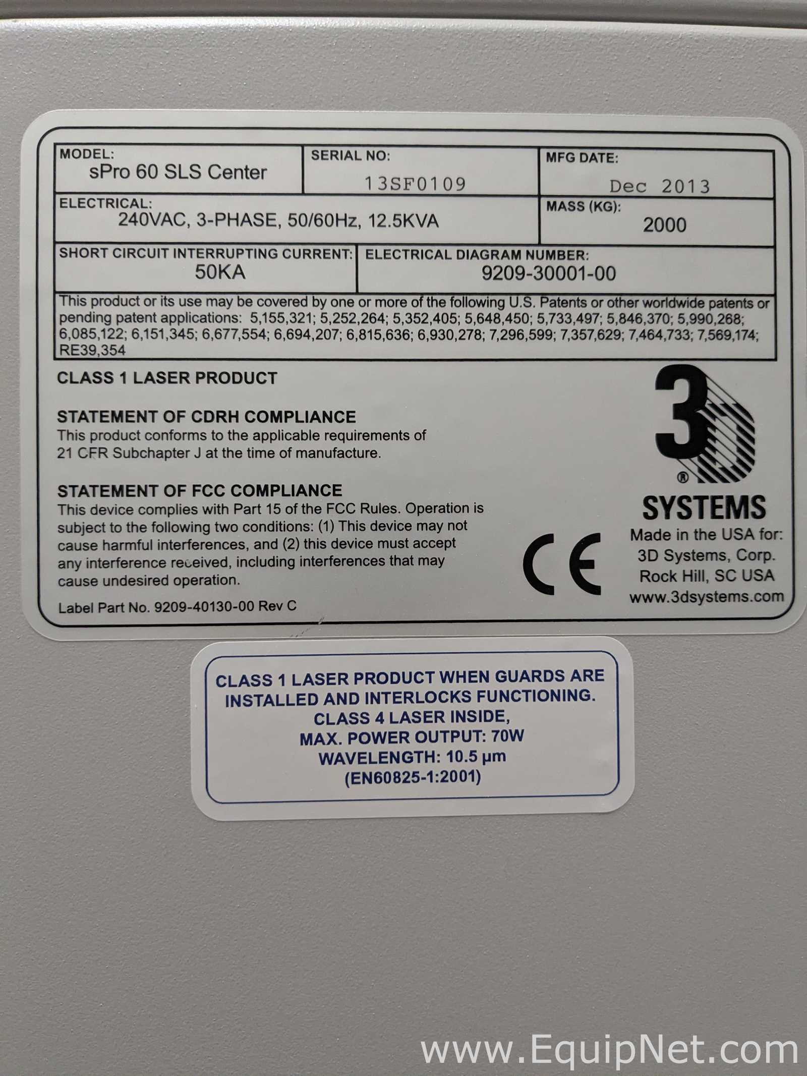 Impressora 3D 3D Systems Corporation sPro 60 SLS Center