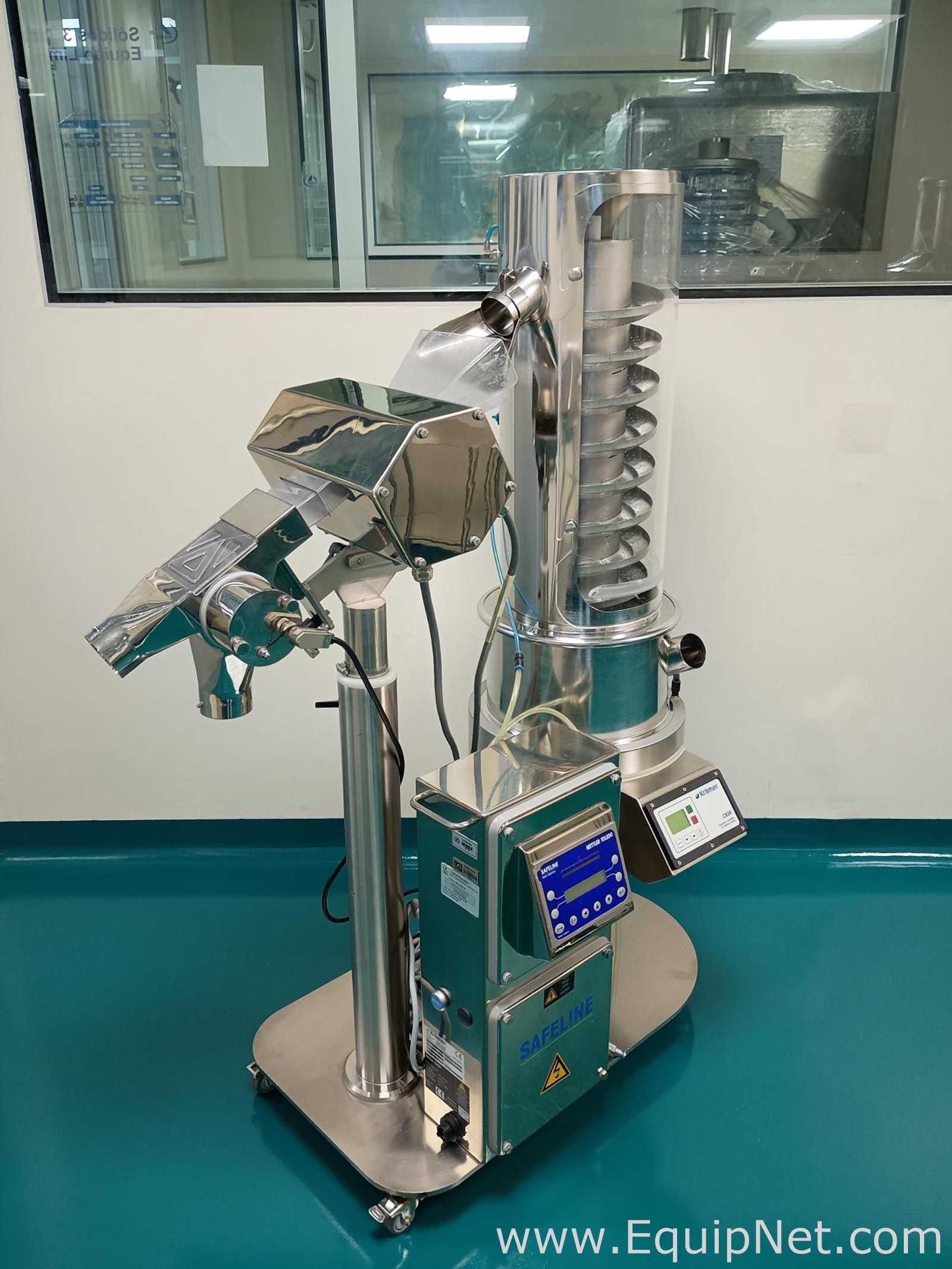 Kramer AG C820 Tablet Deduster with Mettler Toledo Safeline Metal Detector
