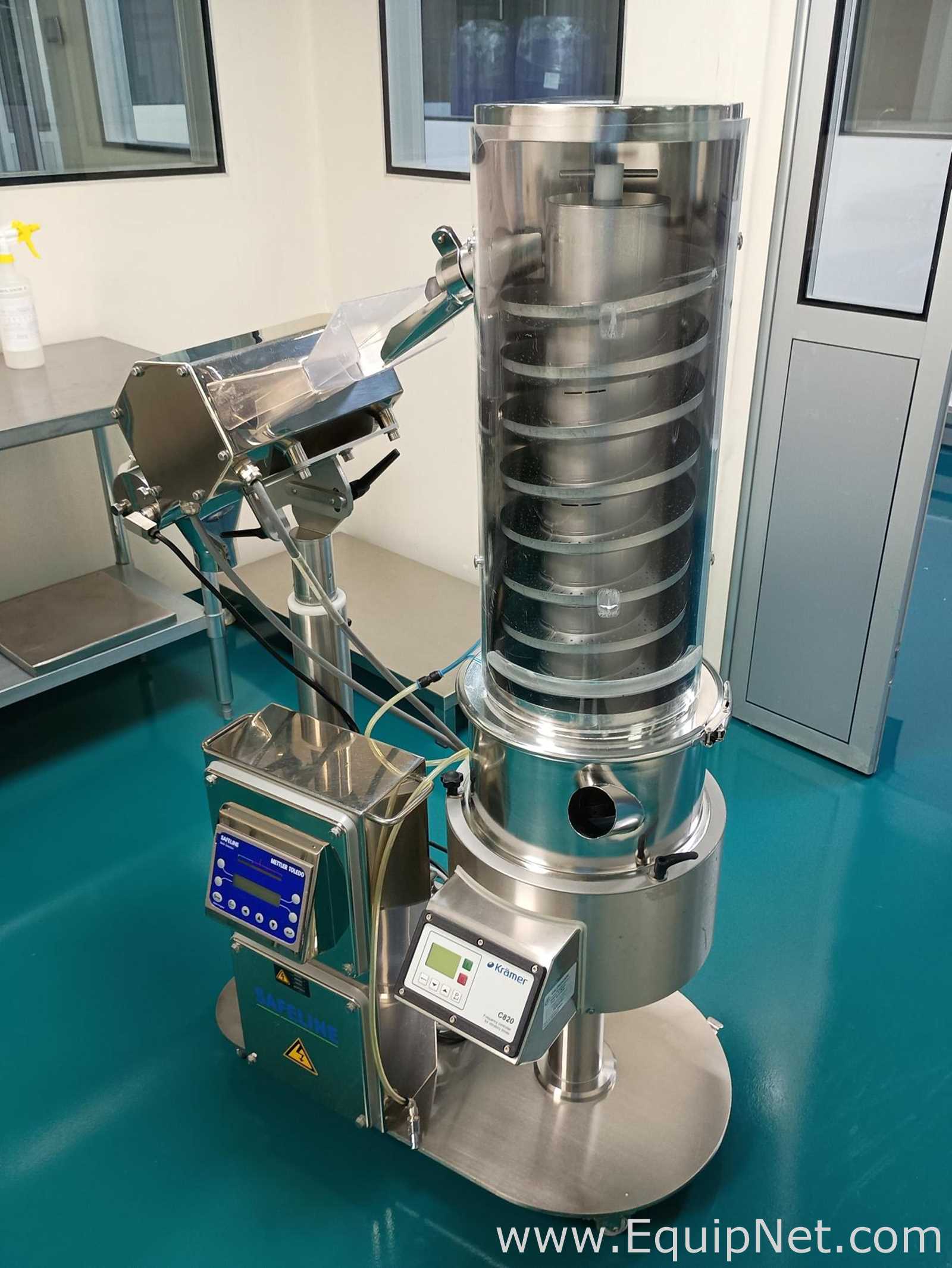 Kramer AG C820 Tablet Deduster with Mettler Toledo Safeline Metal Detector