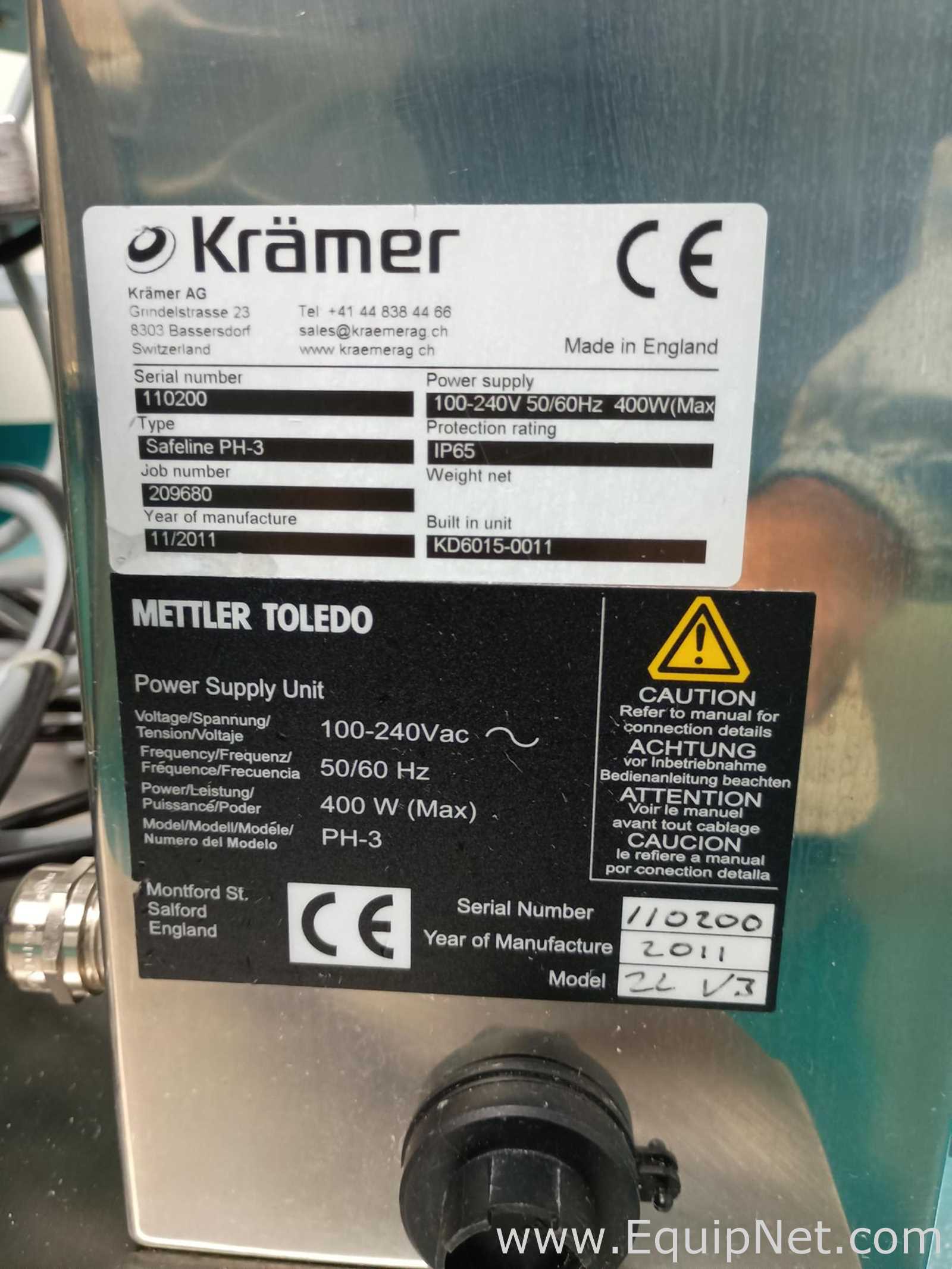 Kramer AG C820 Tablet Deduster with Mettler Toledo Safeline Metal Detector