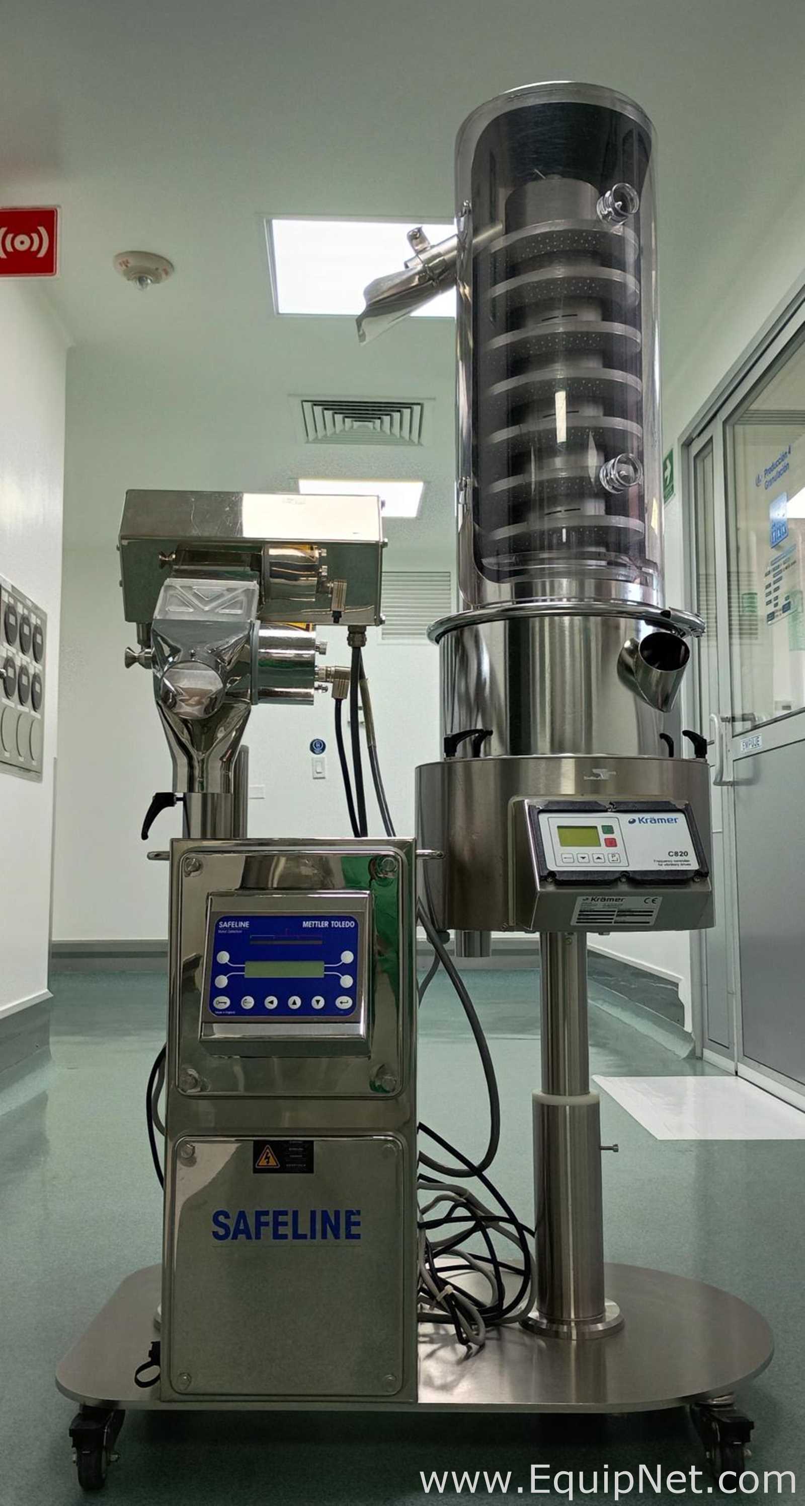 Kramer AG C820 Tablet Deduster with Mettler Toledo Safeline Metal Detector