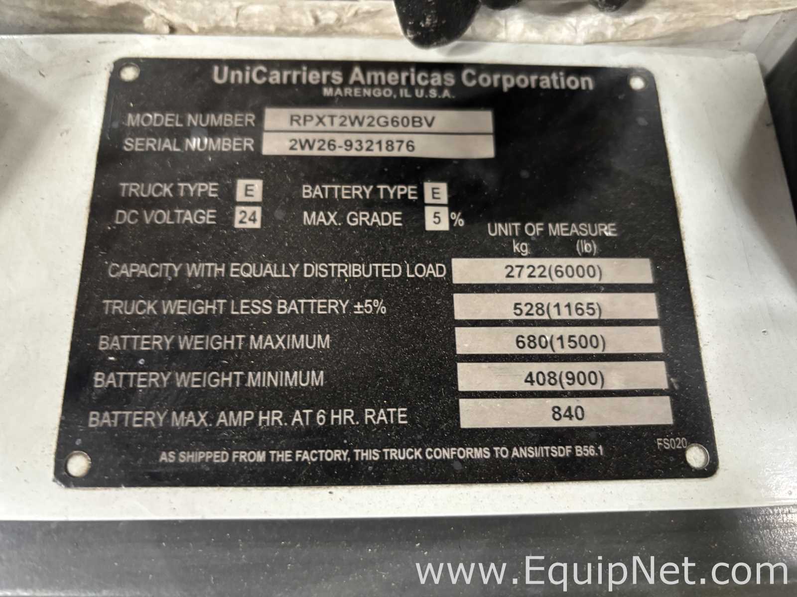 UniCarriers RPX Series 6000 LBS Stand Up Rider Lift Truck