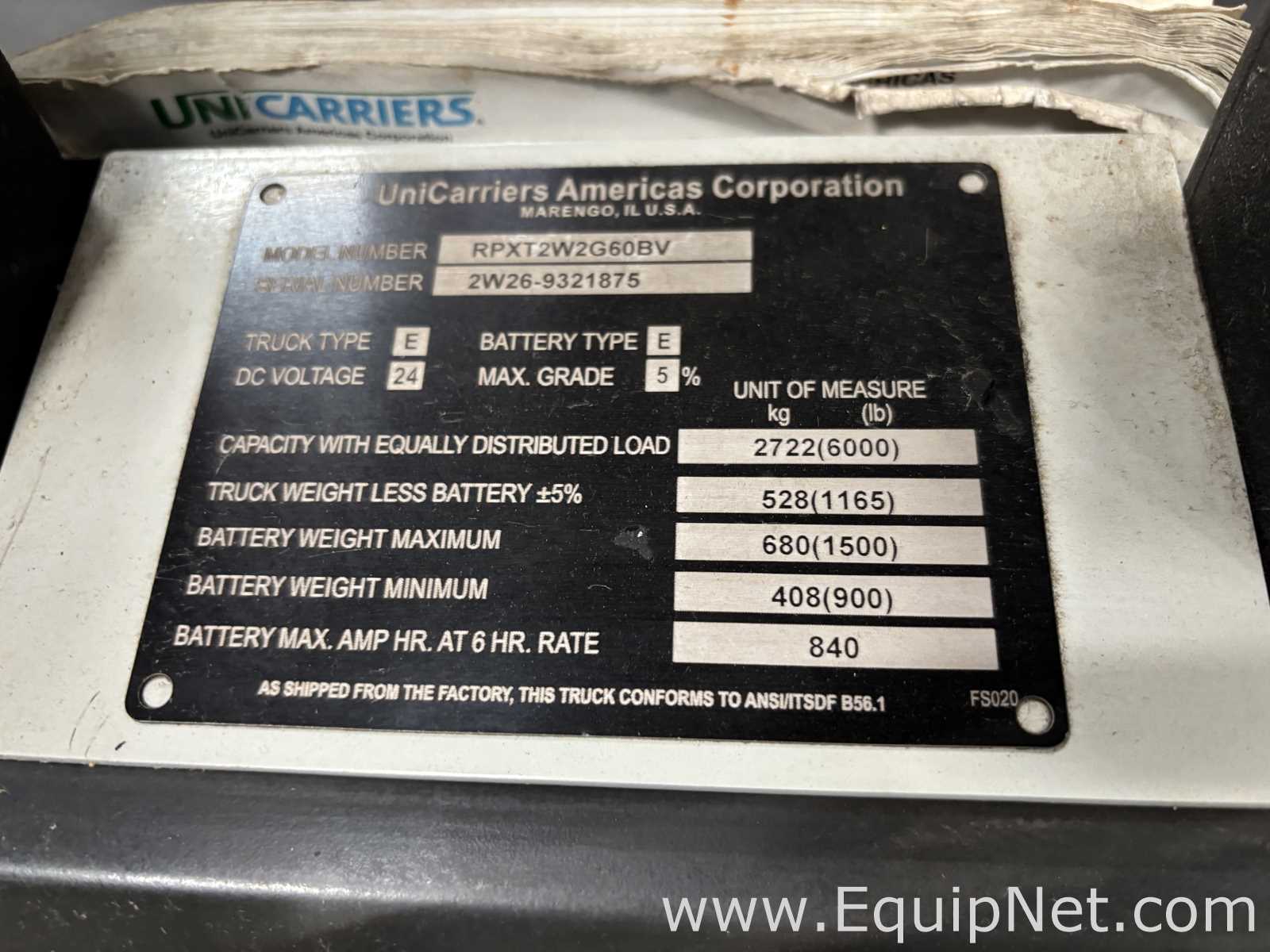 UniCarriers RPX Series 6000 LBS Stand Up Rider Lift Truck