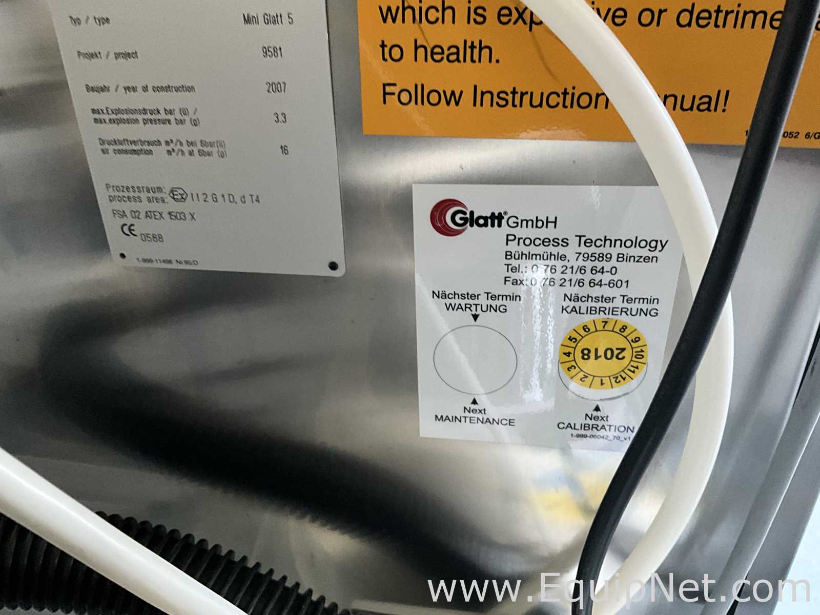 Glatt Mini Glatt 5 Fluid Bed Processor