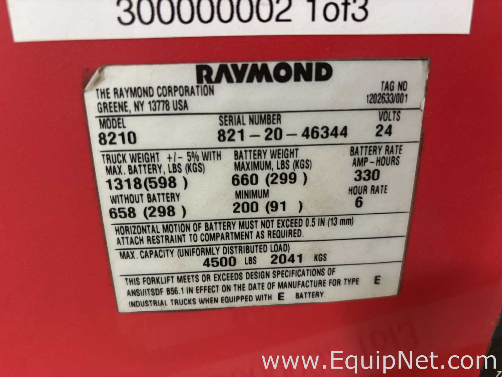 Patín / Transpaletas The Raymond Corporation Requisitos de aire 4500 LBS