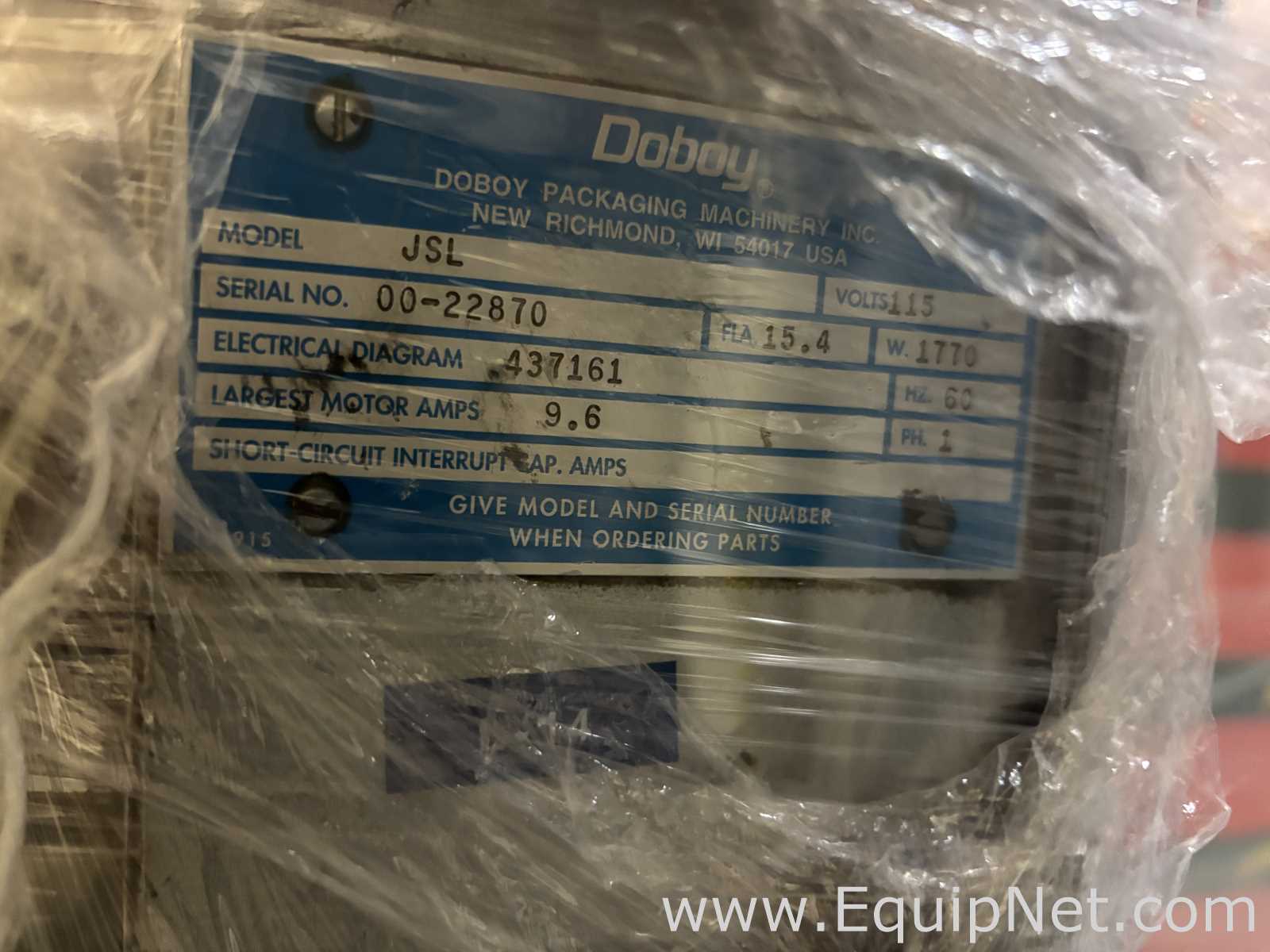 Rotuladora Doboy Packaging Machinery Inc. JSL