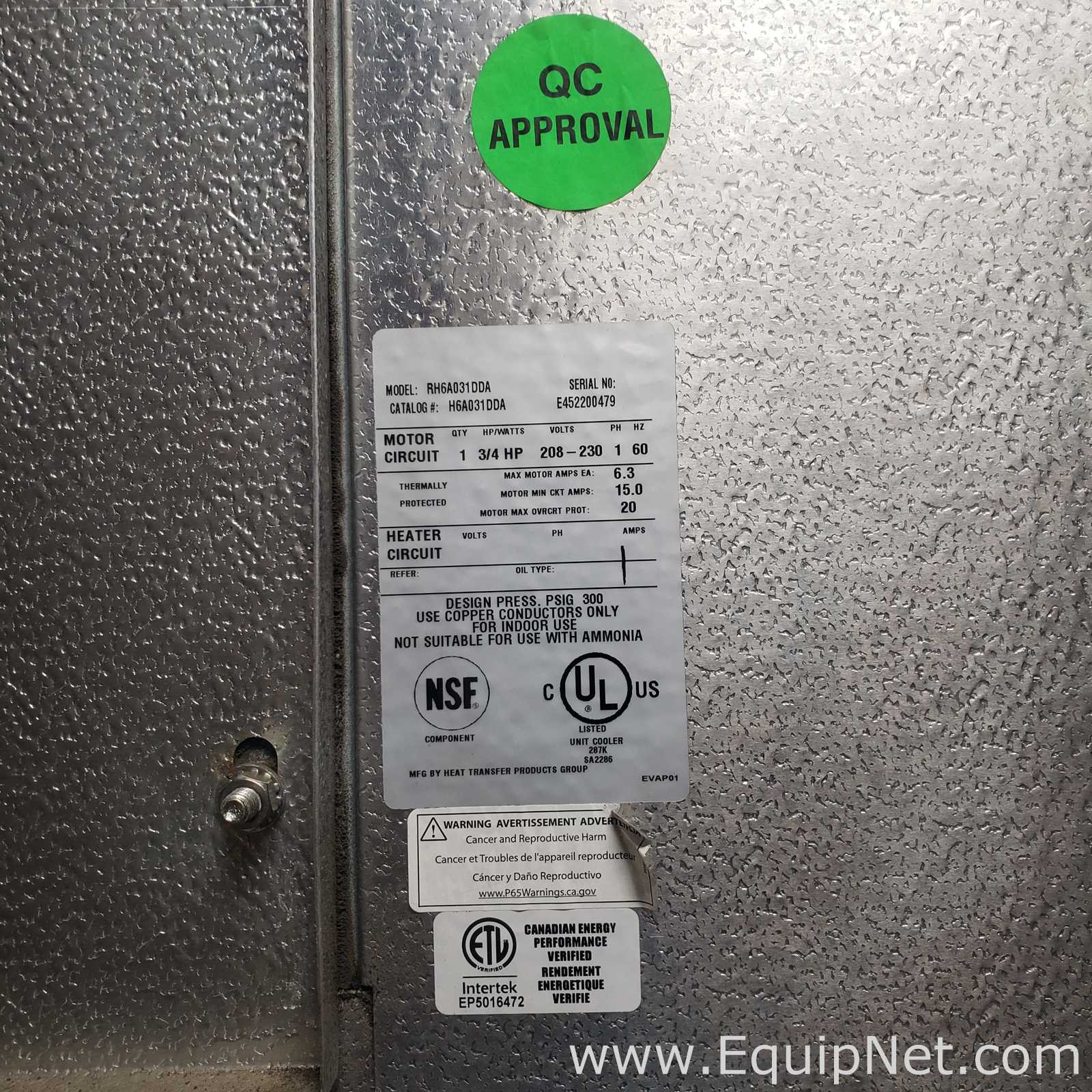 lote de  8 Evaporador Heat Transfer Products Group RH6A031DDA