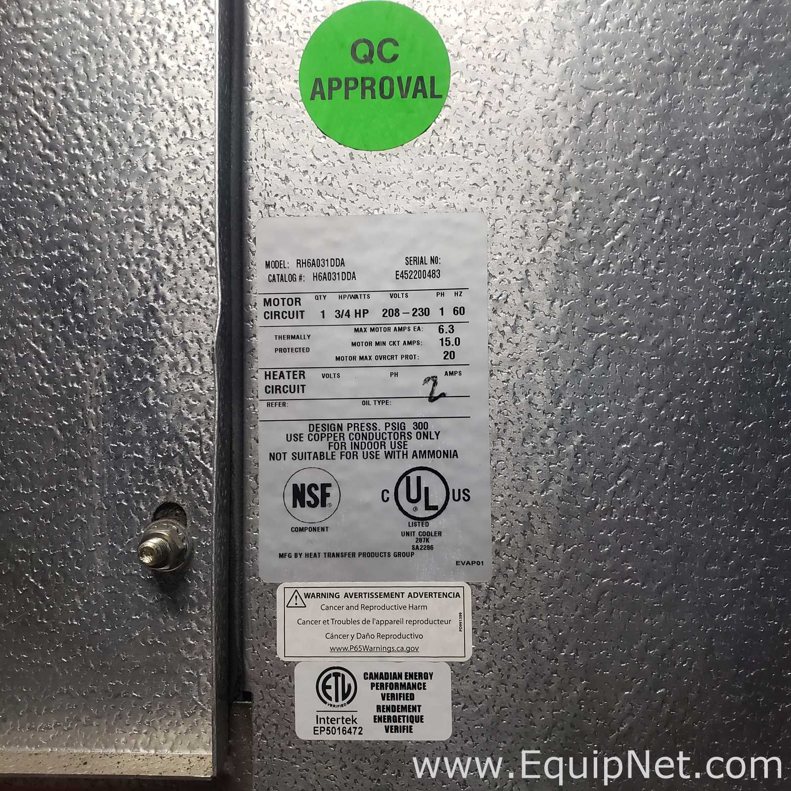 lote de  8 Evaporador Heat Transfer Products Group RH6A031DDA