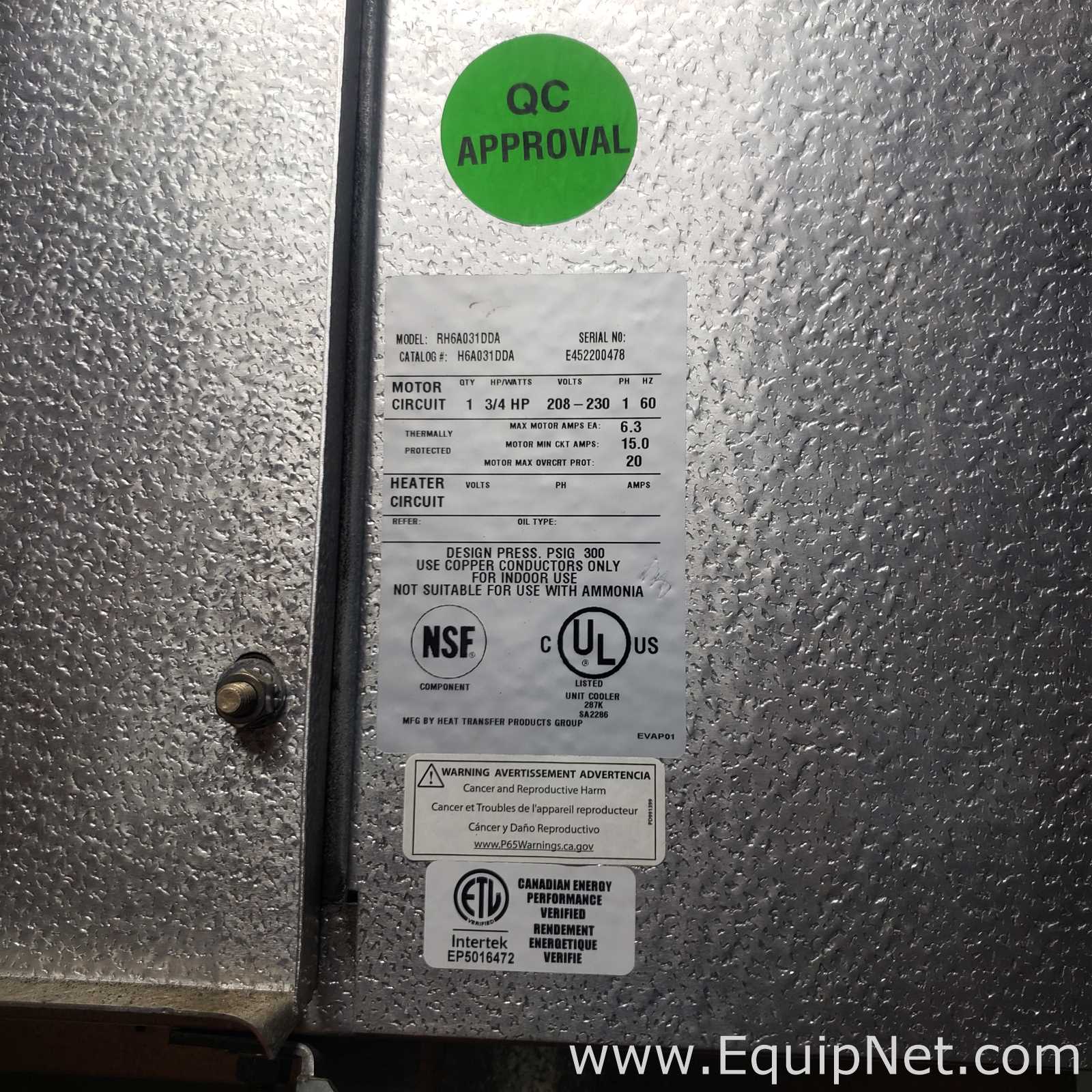 lote de  8 Evaporador Heat Transfer Products Group RH6A031DDA