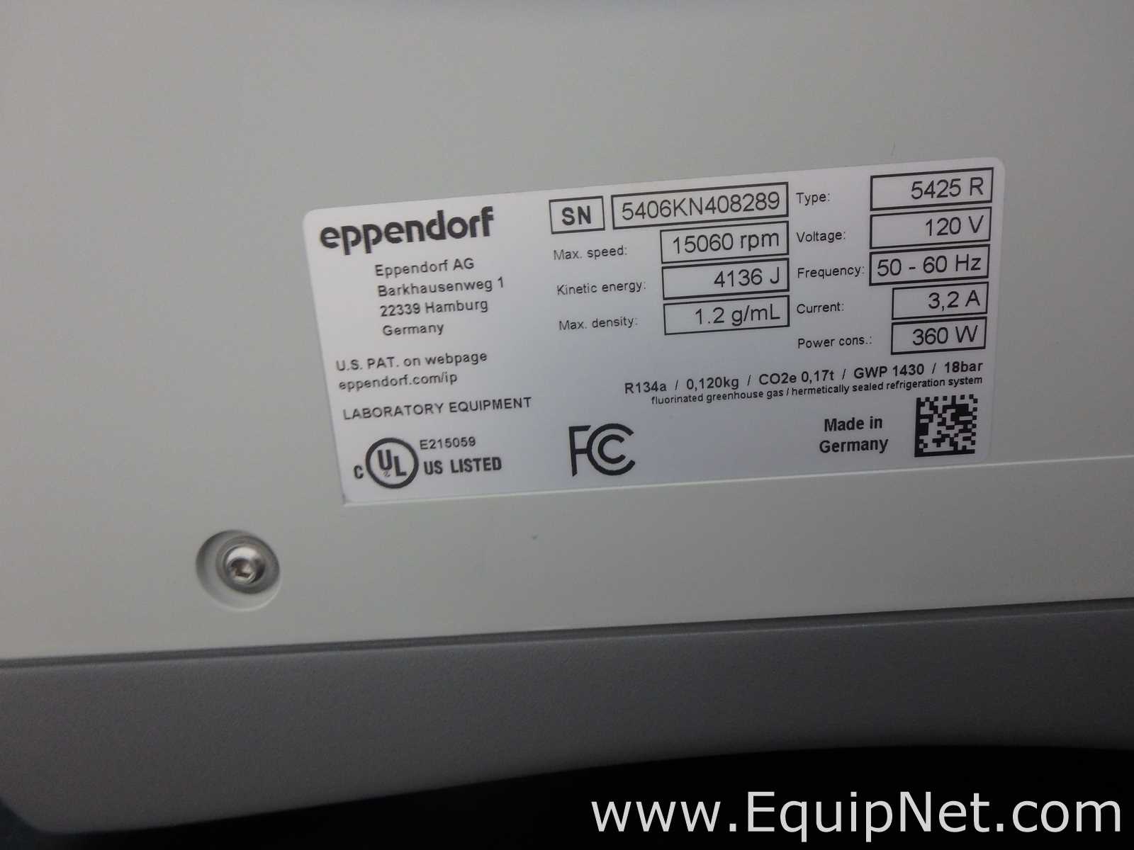 Centrífuga para laboratorio Eppendorf 5425R