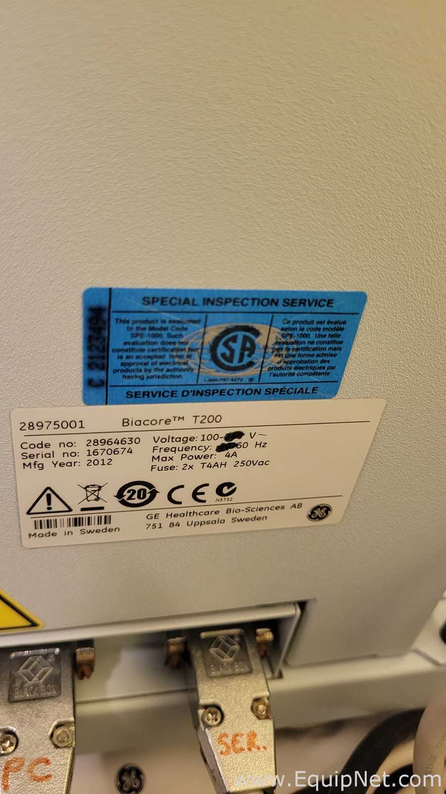 GE Healthcare Bio-Sciences AB Biacore T200 Surface Plasmon Resonance SPR Analyzer
