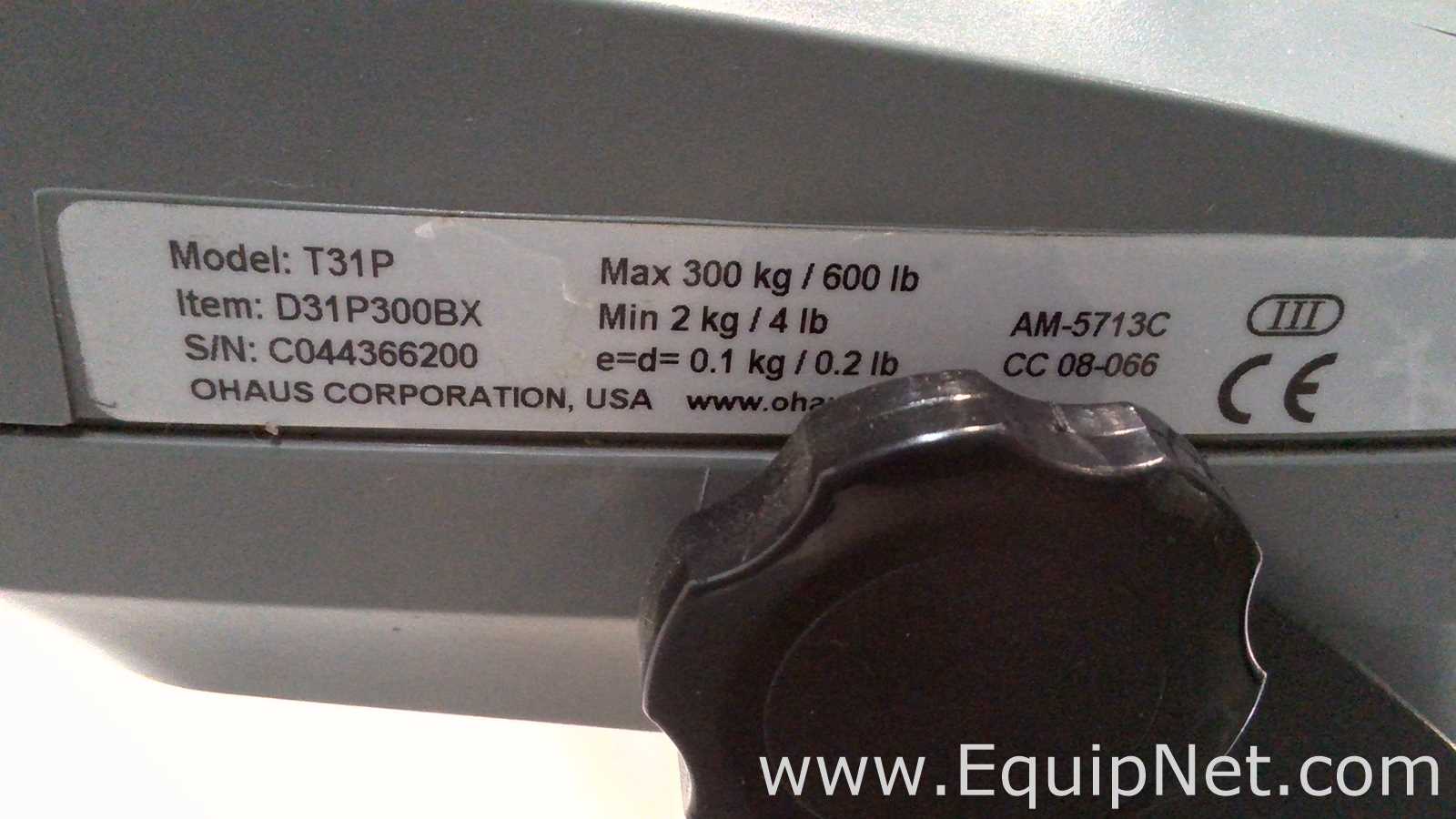 Lot of 3 OHAUS Corporation Defender 3000 Stainless Steel Floor Scales with OHAUS SF40A Printers