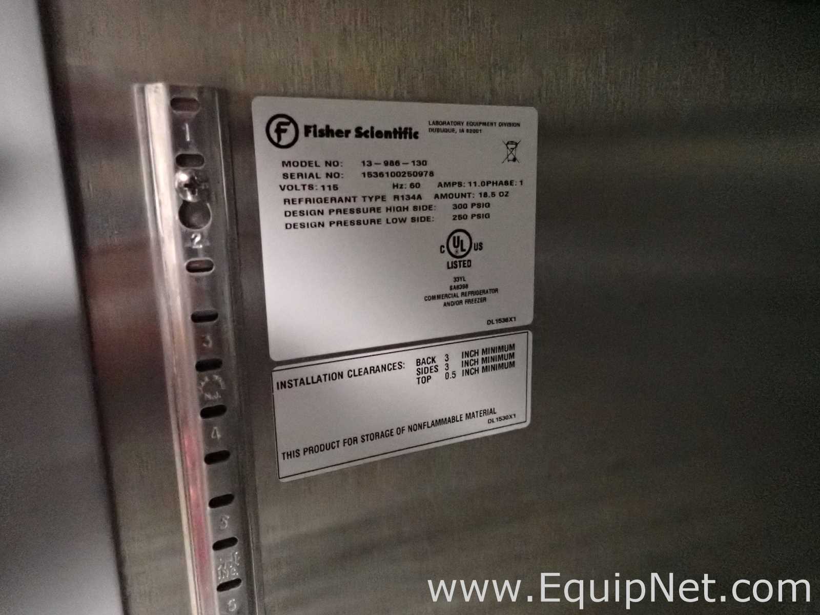 Fisher Scientific 13-986-130 Stainless Steel Refrigerator