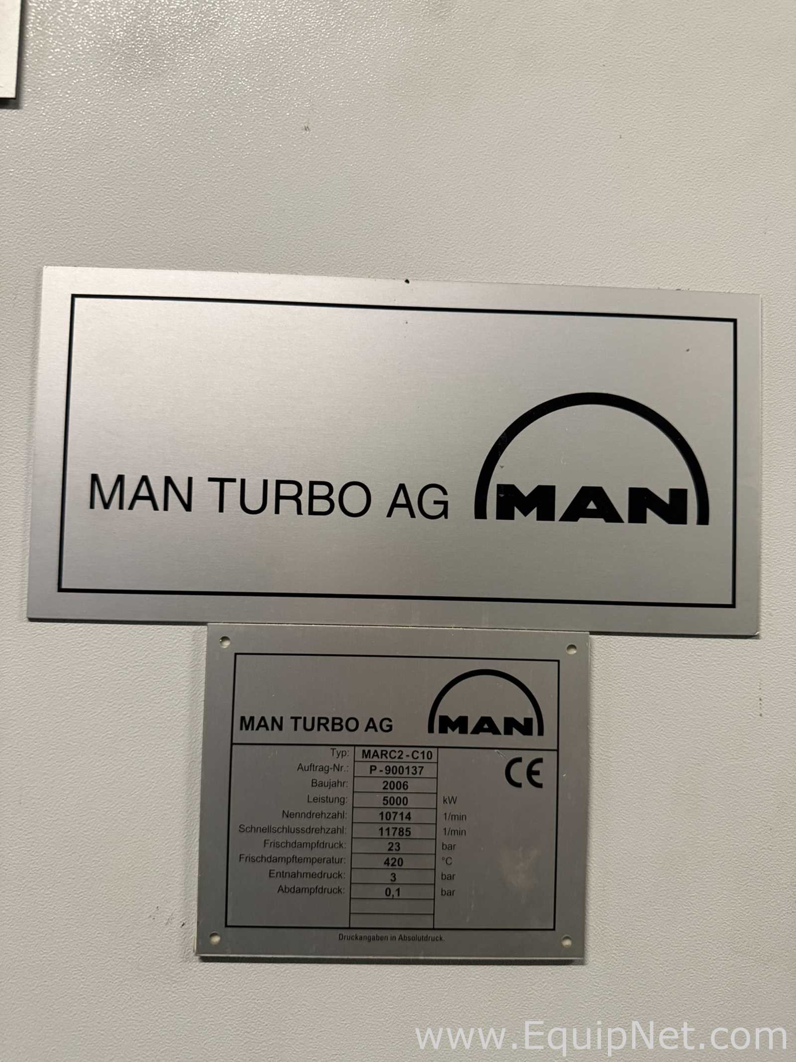 5000 kW Complete Electrical Generation Biomass Plant - MAN Turbo MARC2-C10 Steam Turbine Generator