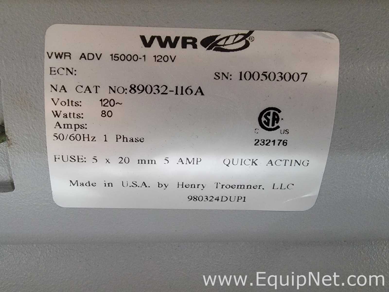 VWR 15000-1 Shaker