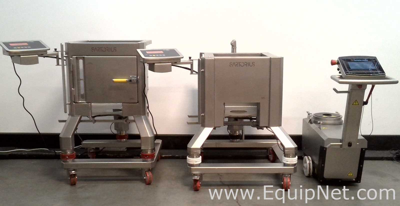 Lot of 2 Sartorius Stedim Palletank Mixing Vessels with Sartorius Stedim Pro Mixer Drive Unit