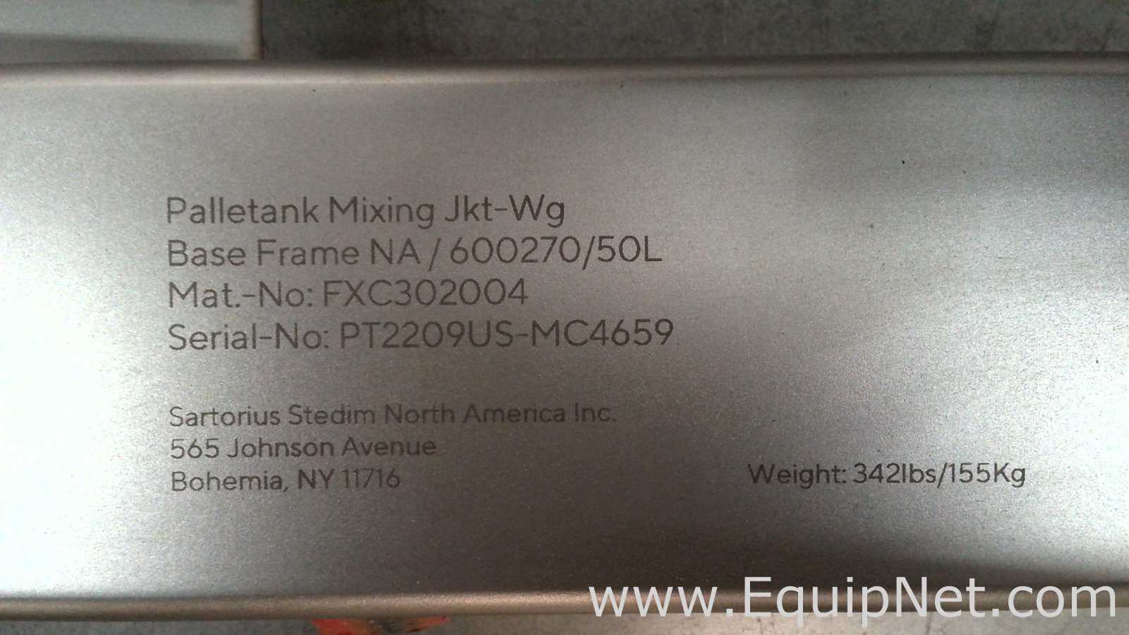 Lot of 2 Sartorius Stedim Palletank Mixing Vessels with Sartorius Stedim Pro Mixer Drive Unit