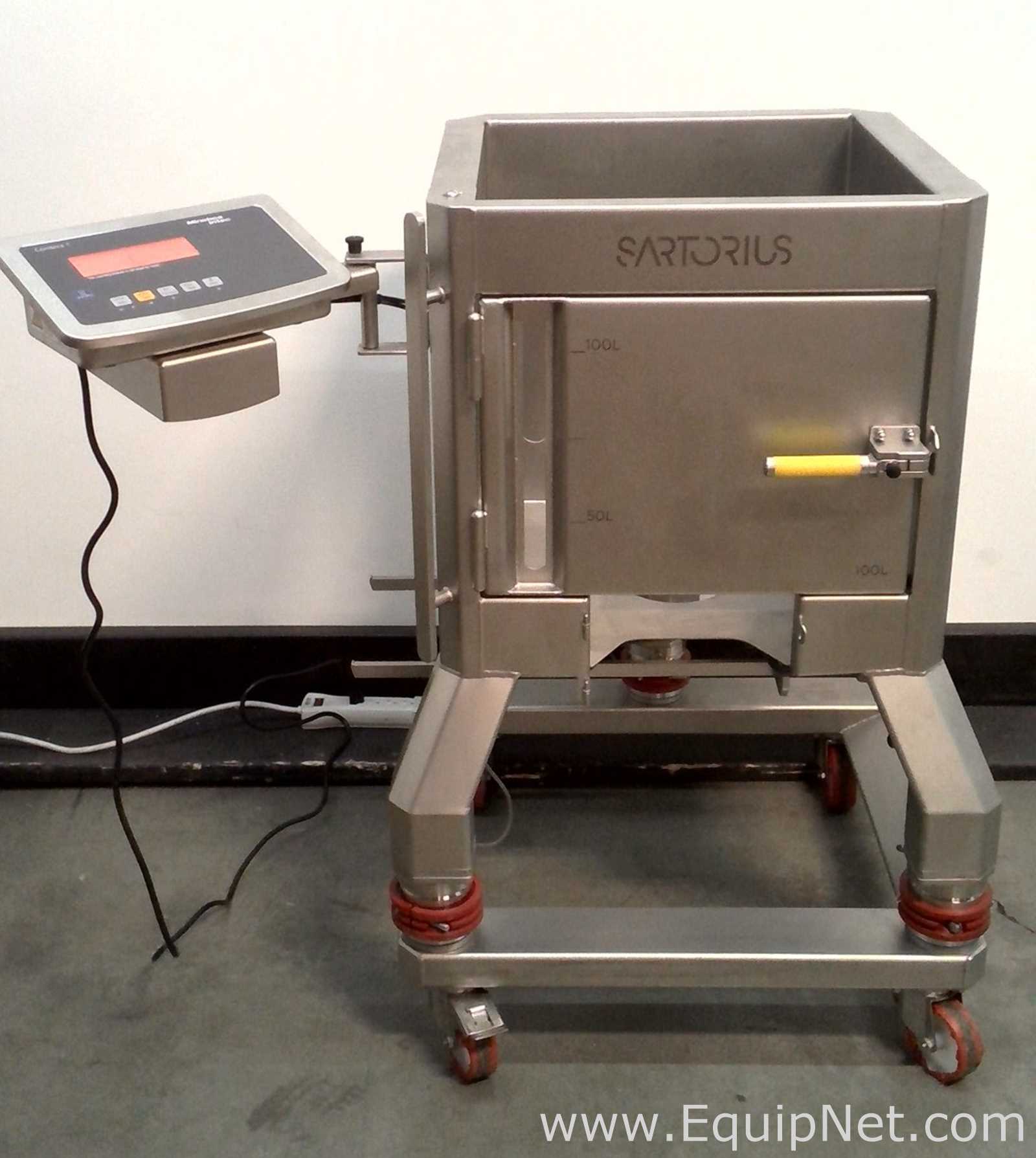Lot of 2 Sartorius Stedim Palletank Mixing Vessels with Sartorius Stedim Pro Mixer Drive Unit