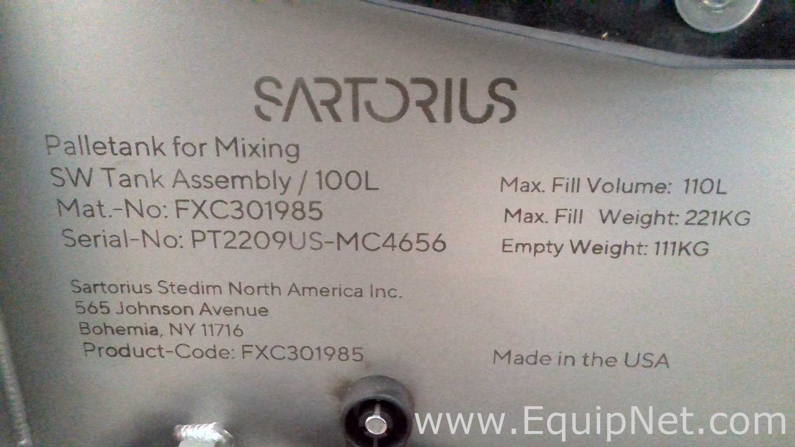 Lot of 2 Sartorius Stedim Palletank Mixing Vessels with Sartorius Stedim Pro Mixer Drive Unit