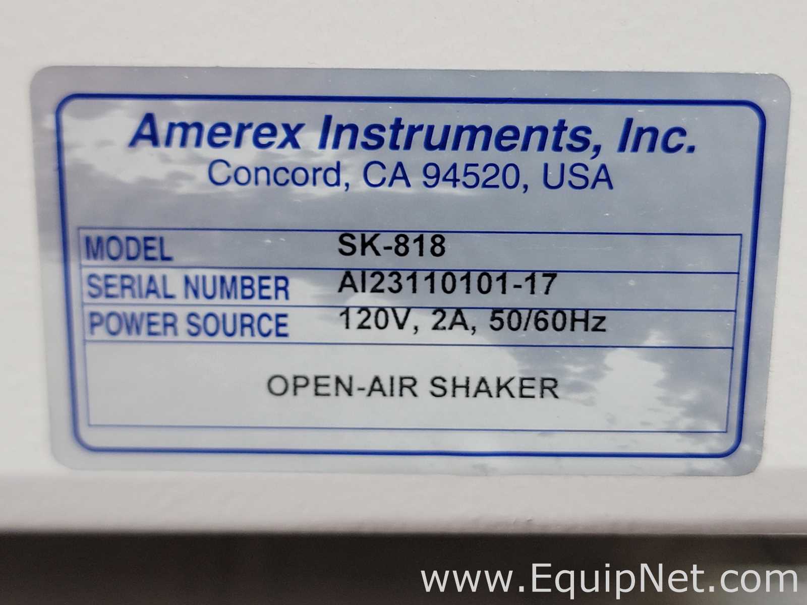 Amerex Instruments SK-818 Shaker