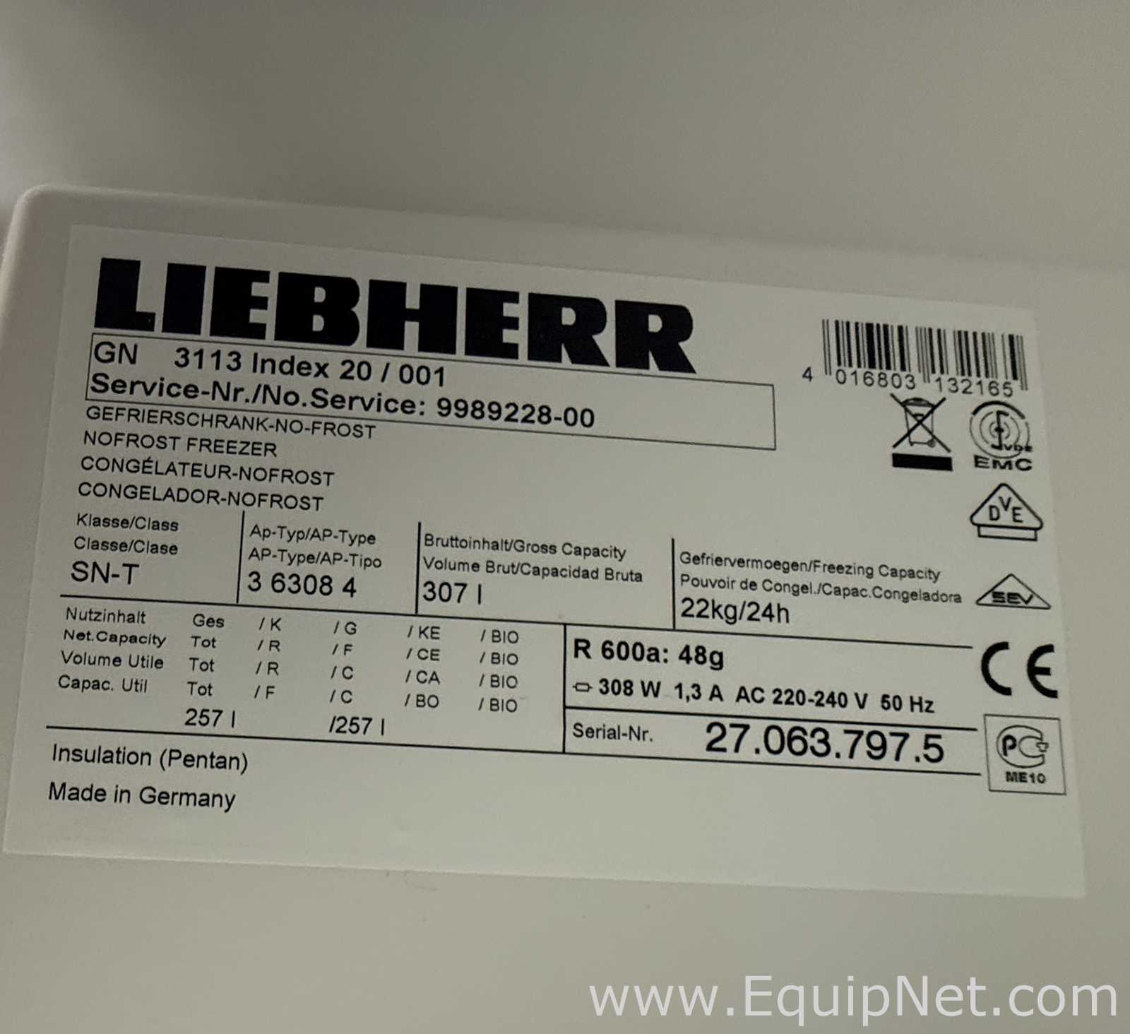 Liebherr Comfort NoFrost GN 3113 Freezer
