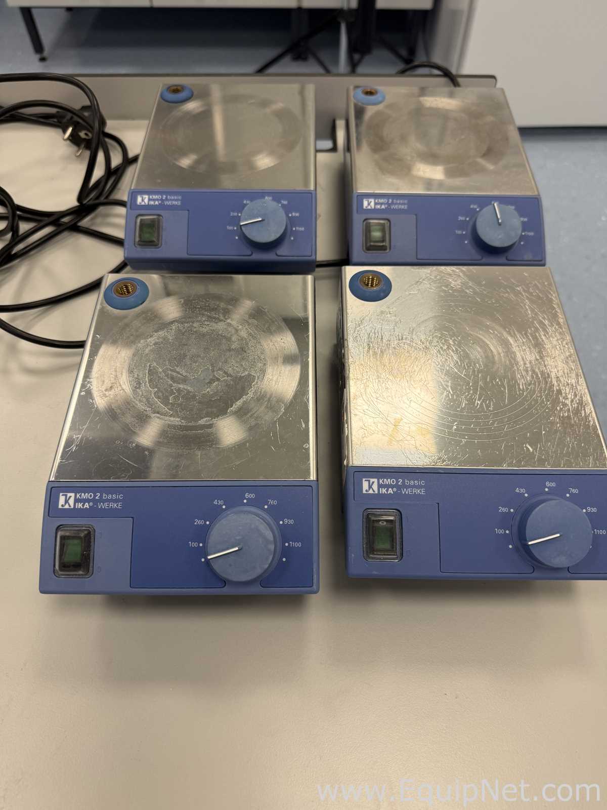 Lot of 4 IKA KMO 2 Basic Magnetic Stirrers