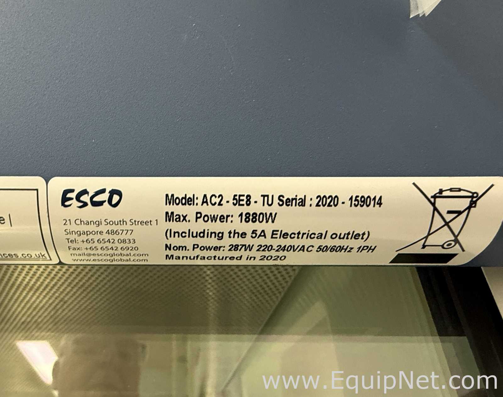 Cabina de Seguridad Biológica Esco AC2-5E8-TU