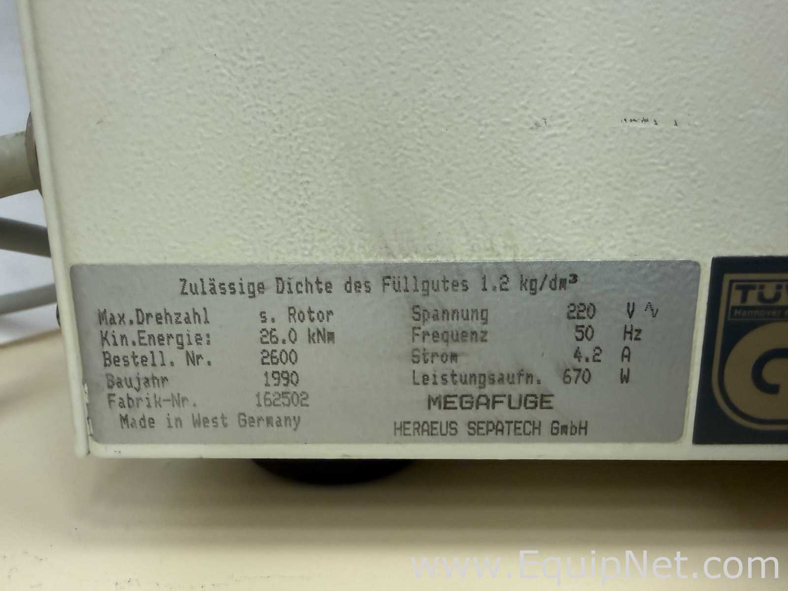 Heraeus Megafuge 1.0 Laboratory Centrifuge
